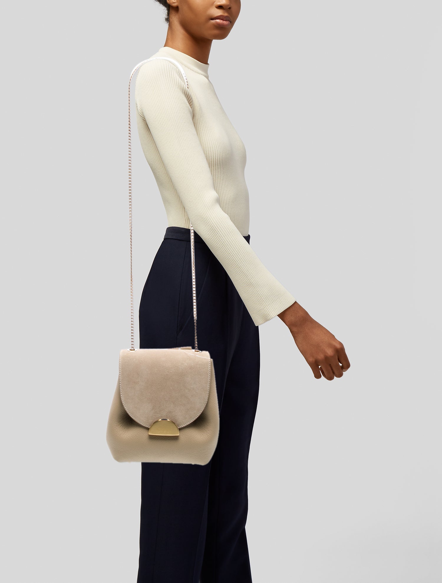 Polène Leather Crossbody Bag