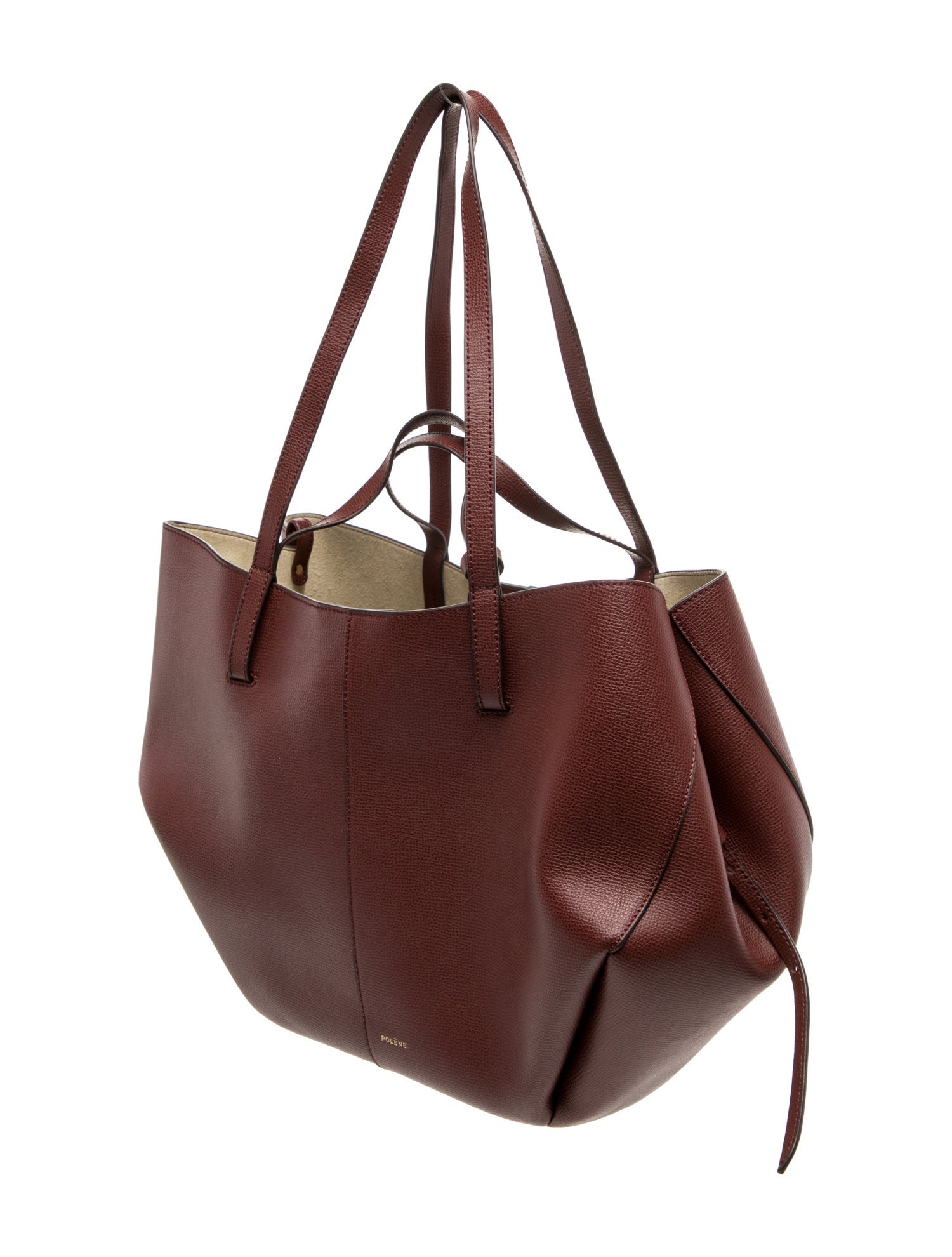 Polène Leather Top Handle Bag