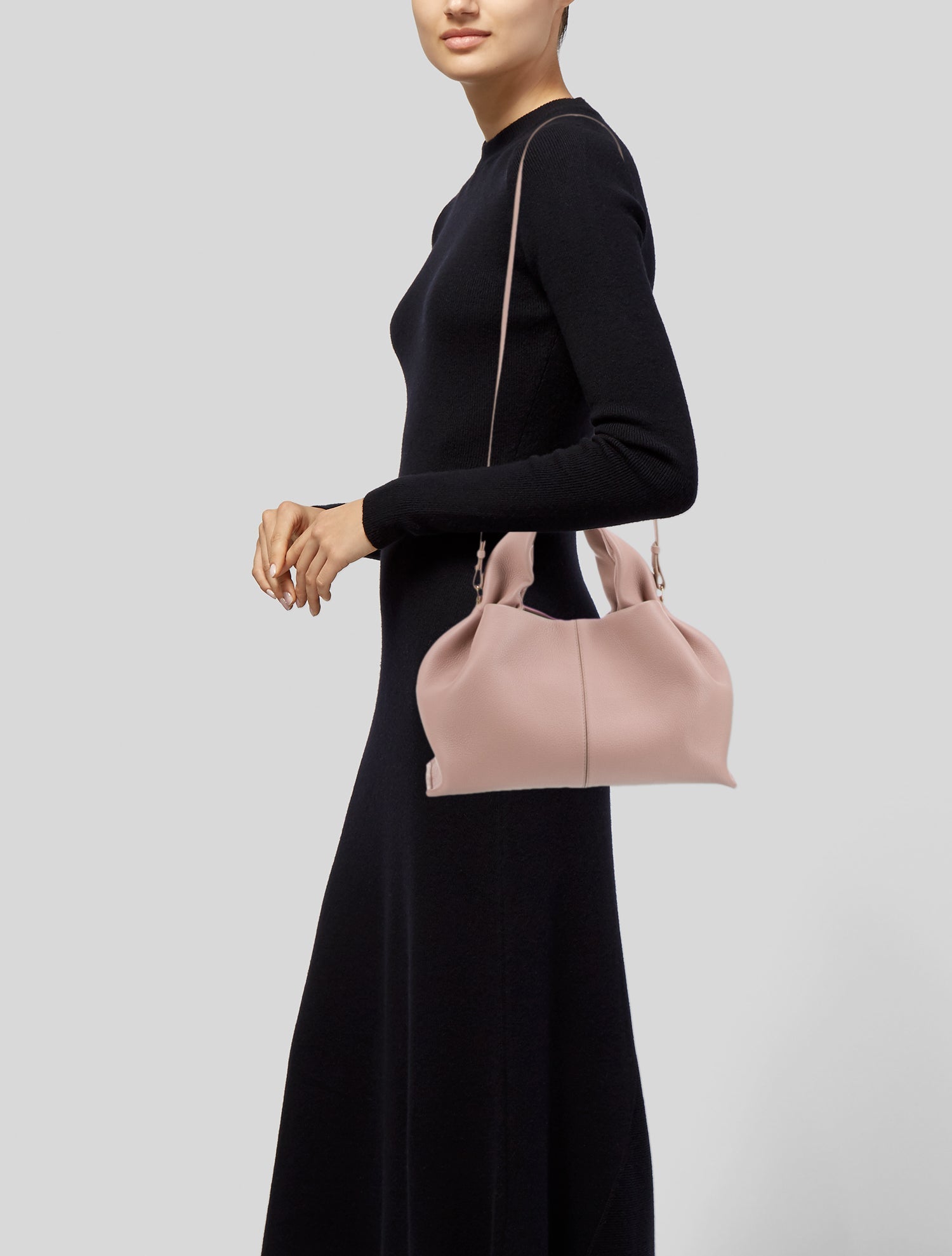 Polène Leather Top Handle Bag