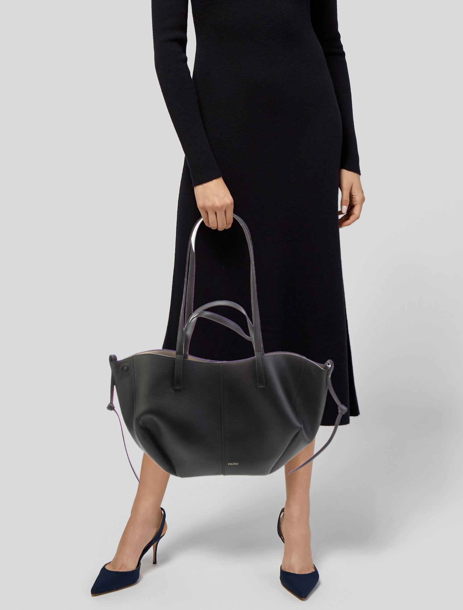 Polène Leather Top Handle Bag