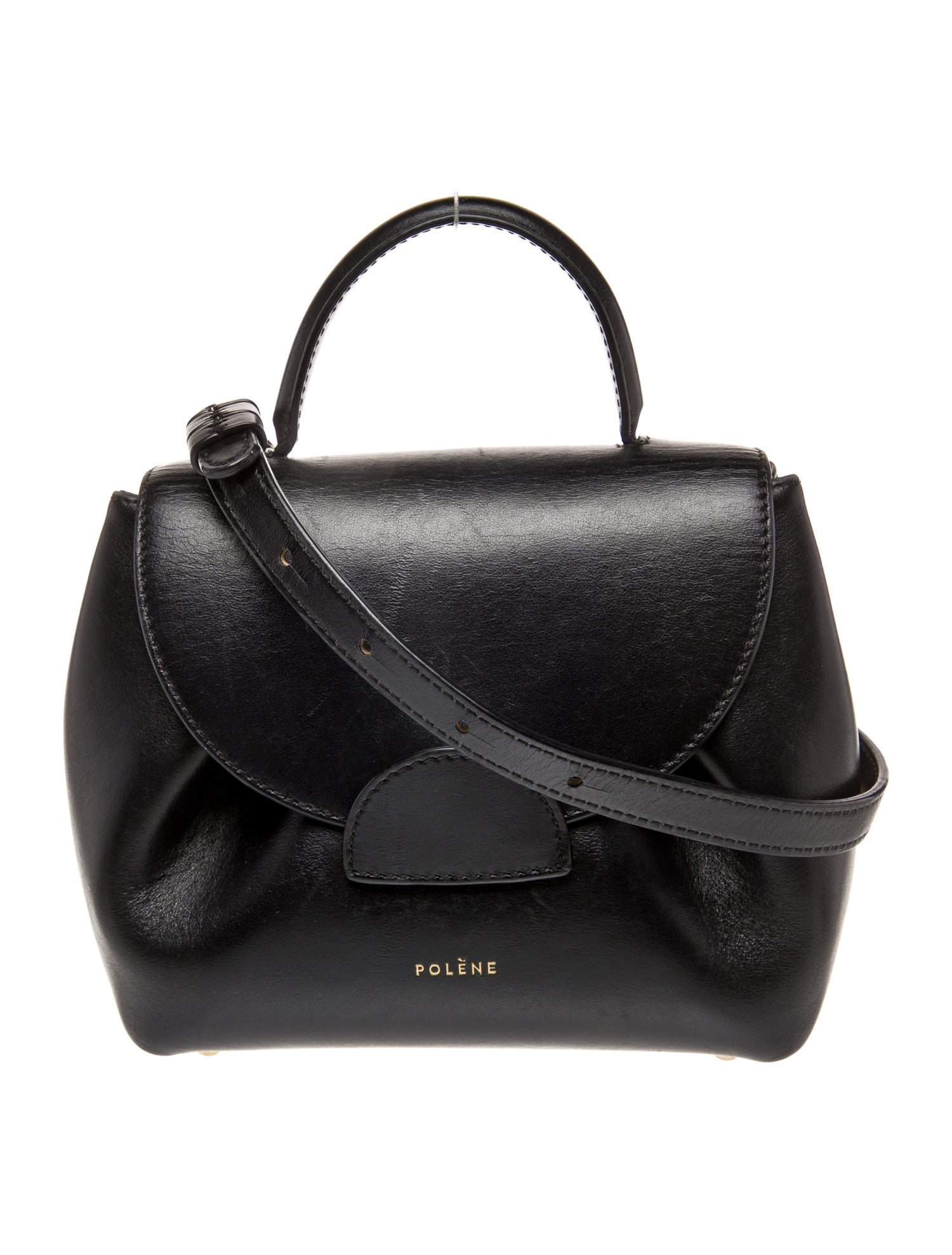 Polène Leather Top Handle Bag