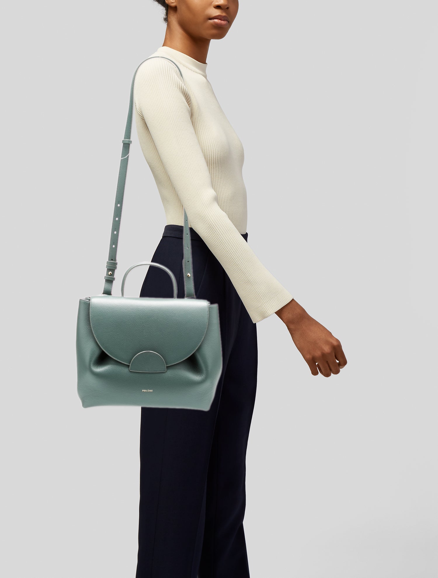 Polène Leather Shoulder Bag