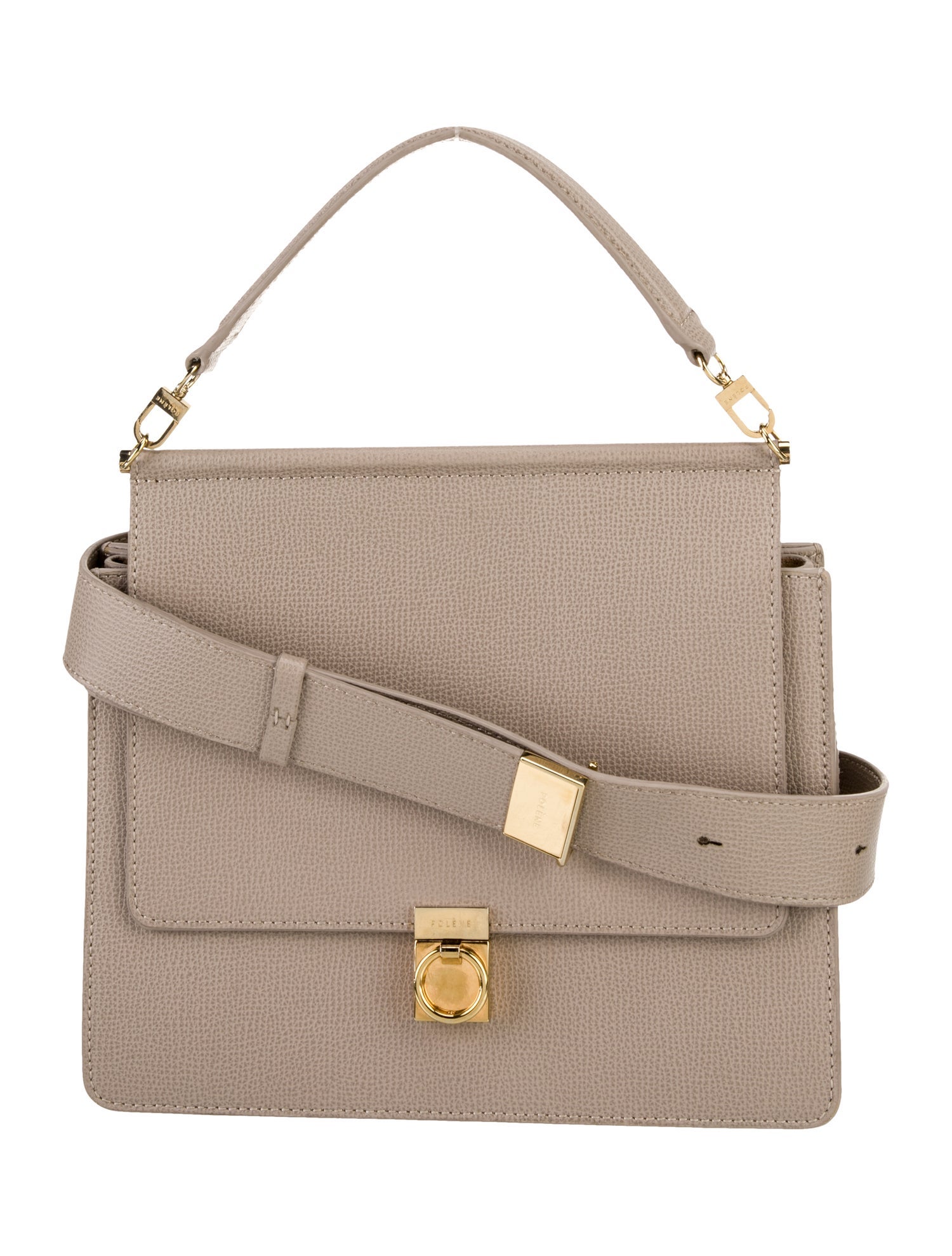 Polène Leather Top Handle Bag