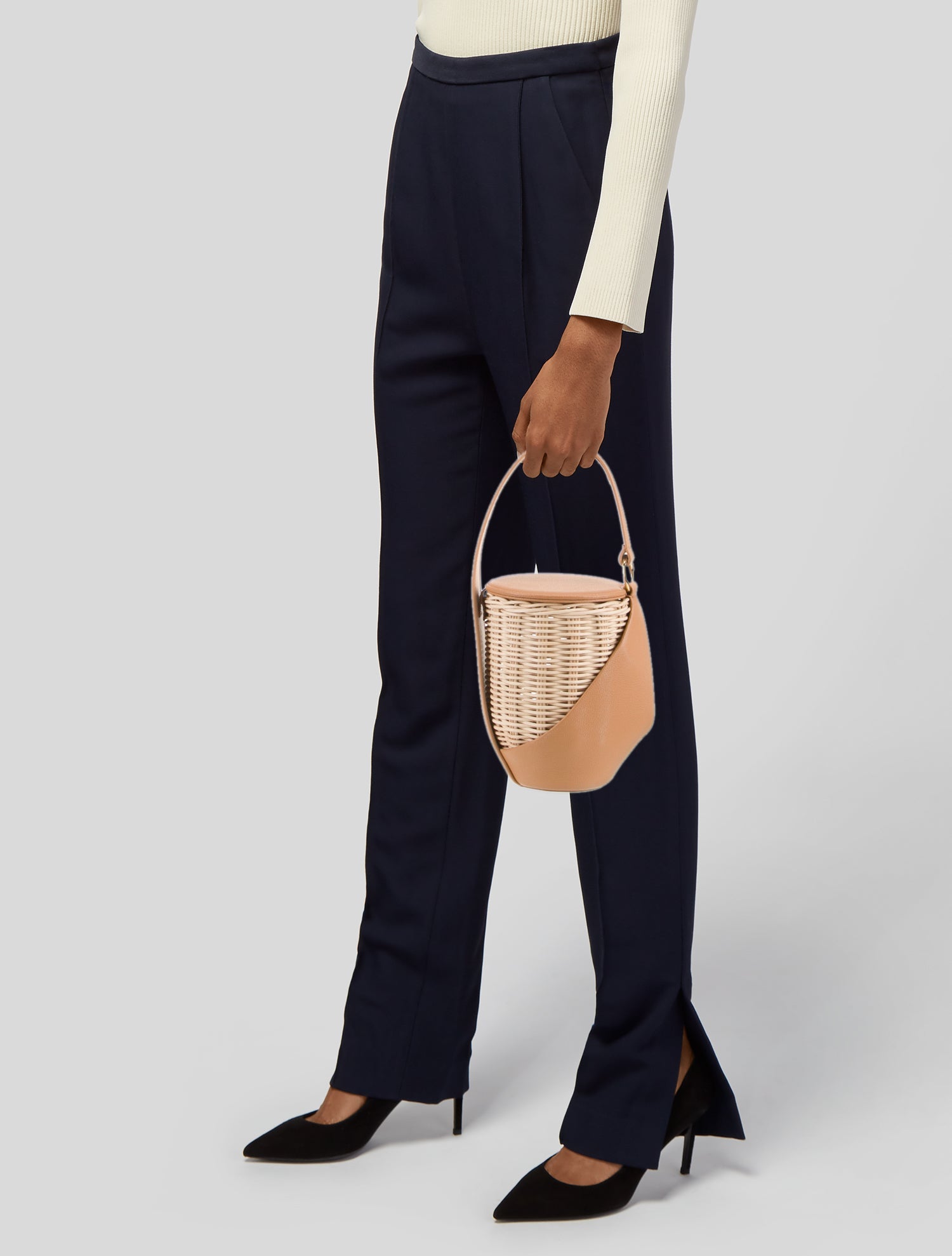 Polène Wicker Top Handle Bag