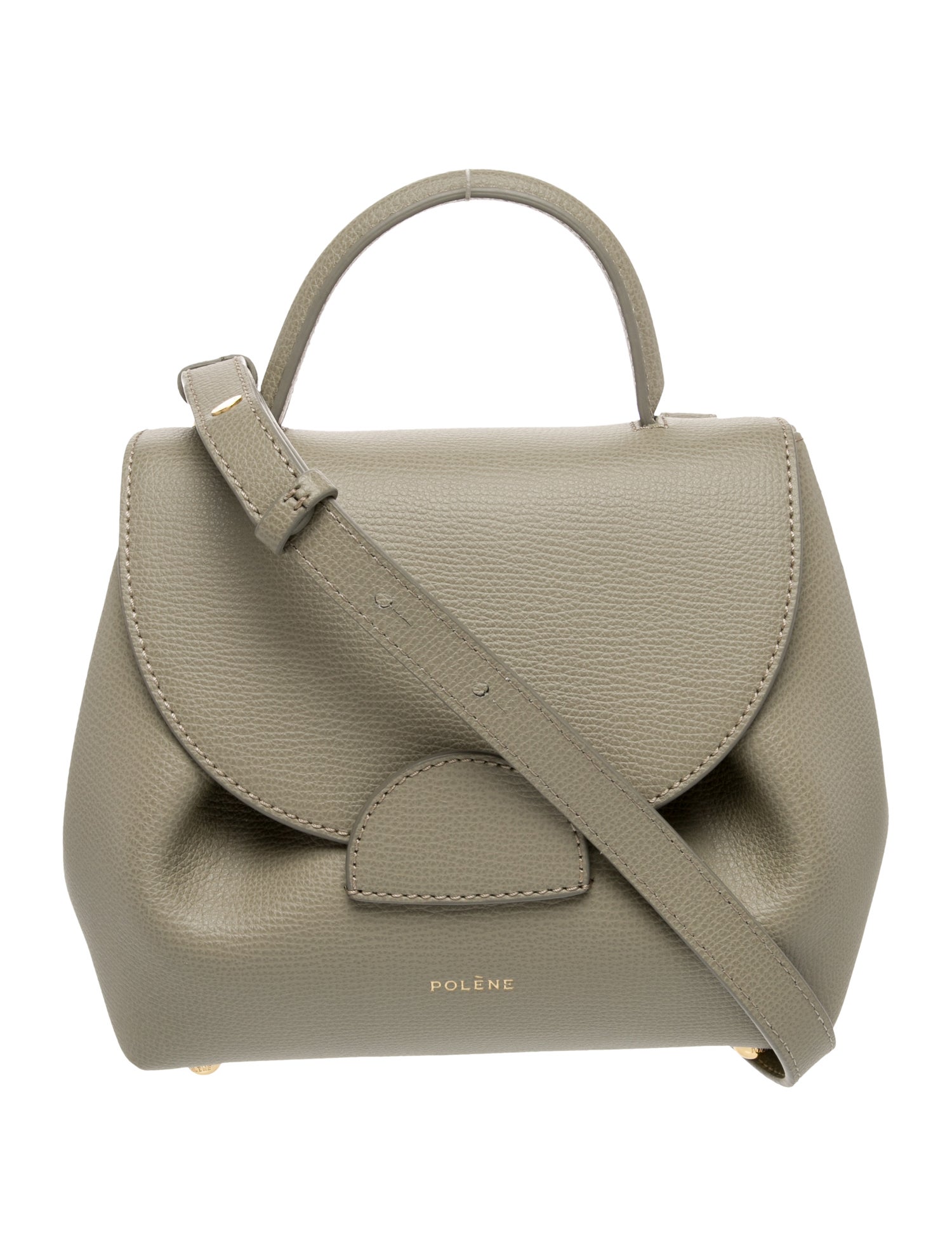 Polène Leather Top Handle Bag