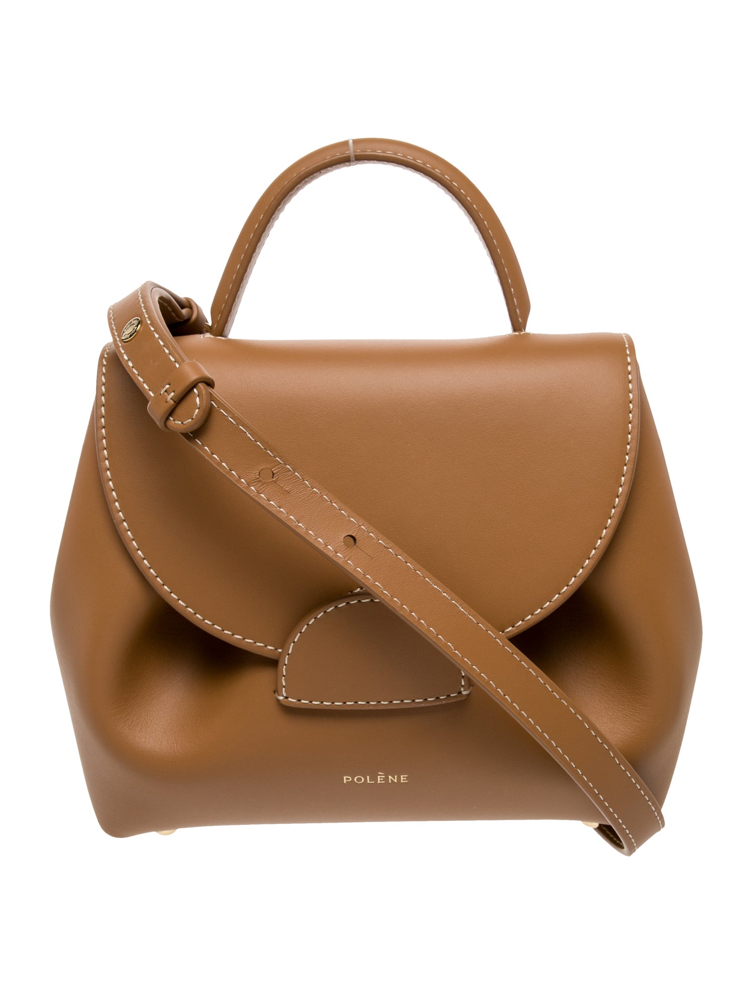 Polène Leather Top Handle Bag