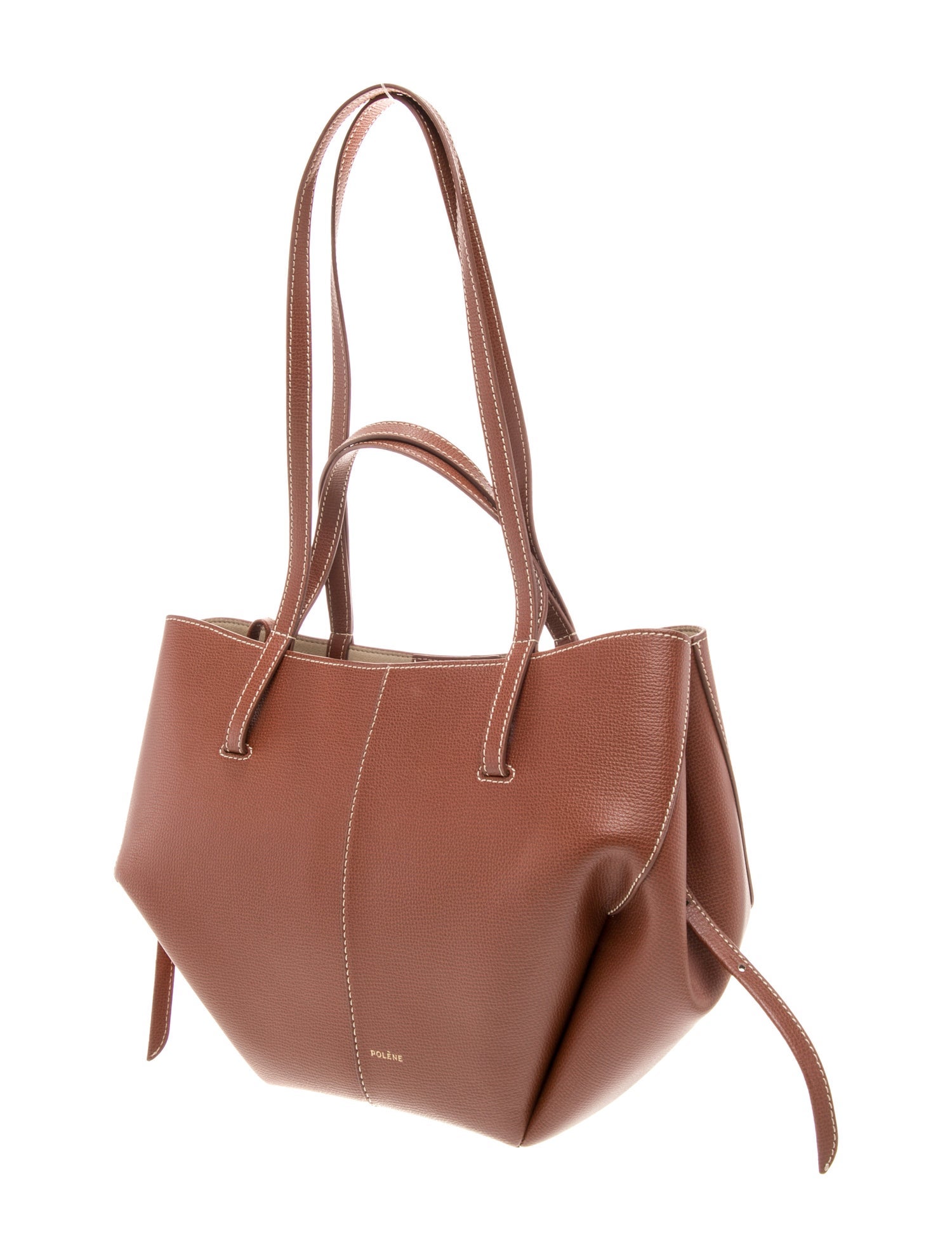 Polène Leather Top Handle Bag