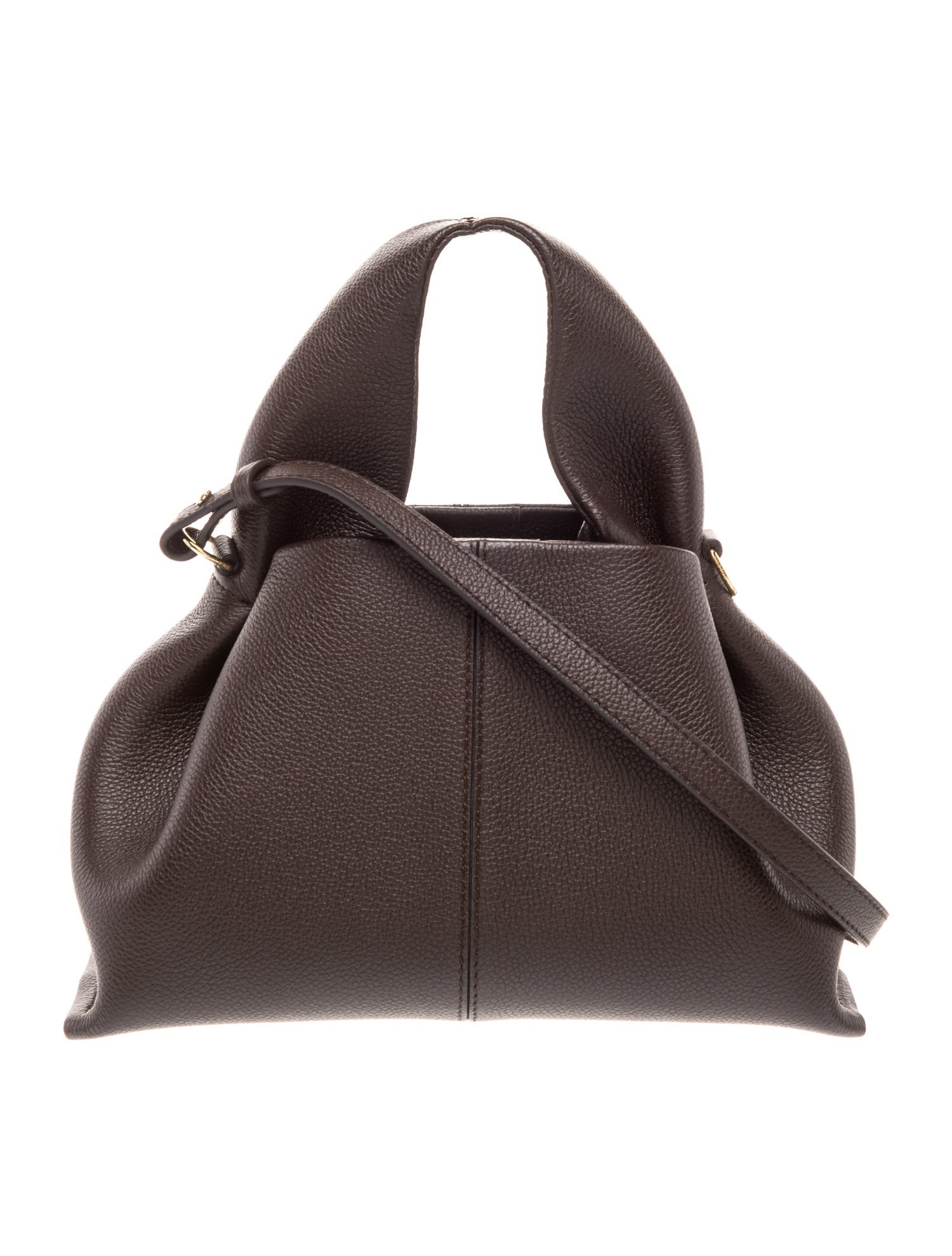 Polène Leather Top Handle Bag
