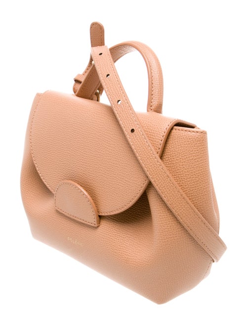 Polène Leather Numéro Un Nano Textured Tan