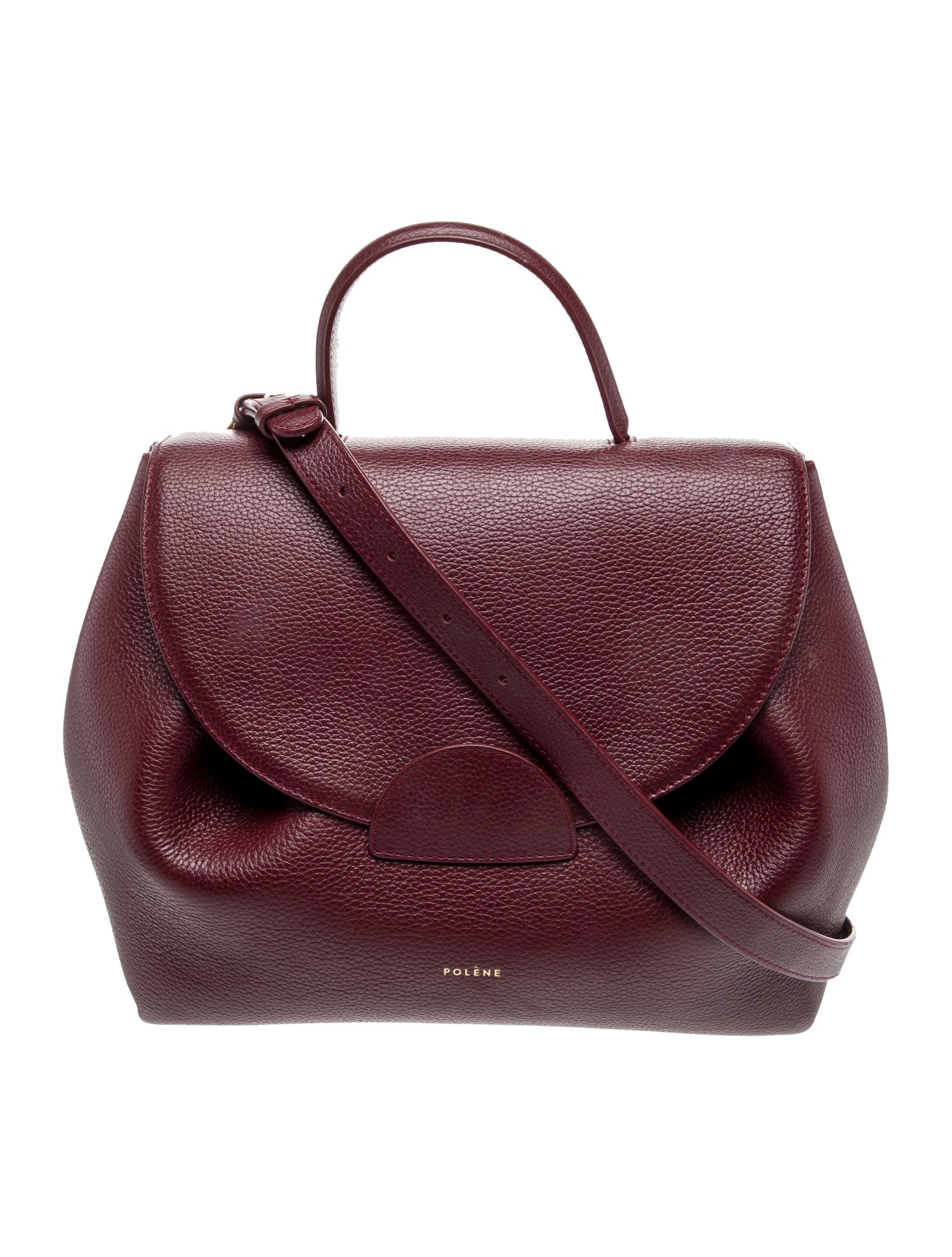 Polène Leather Top Handle Bag