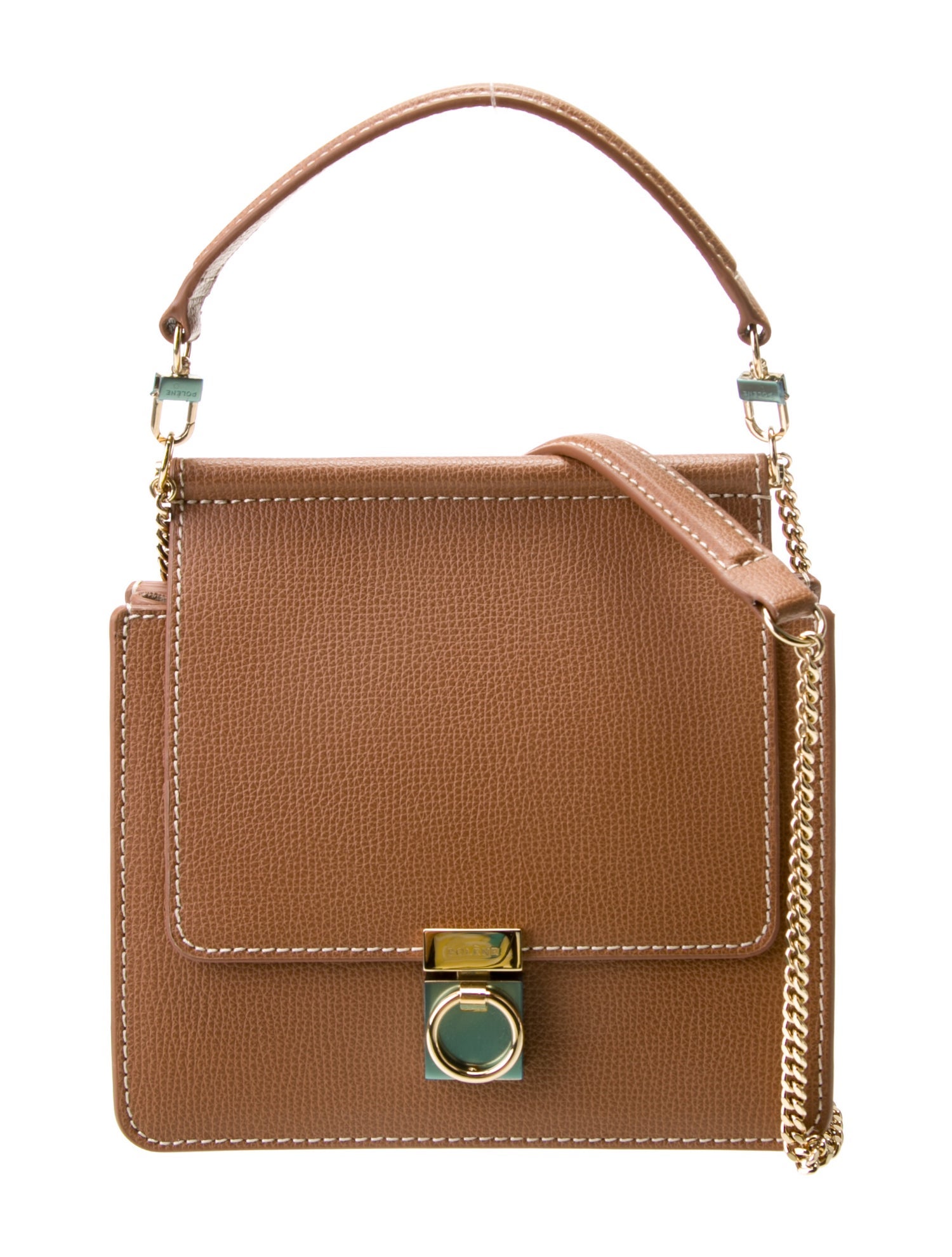 Polène Leather Top Handle Bag