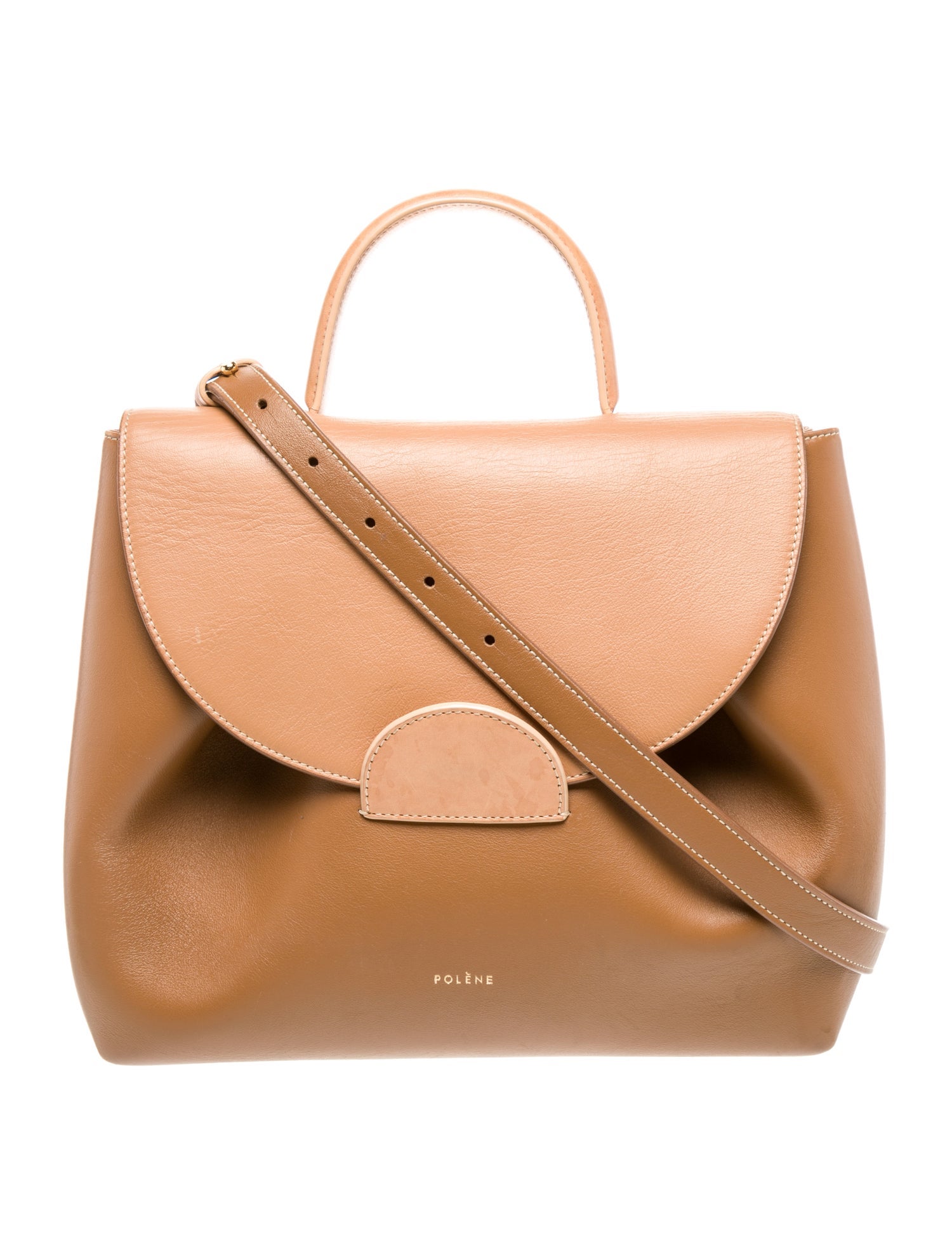 Polène Leather Top Handle Bag