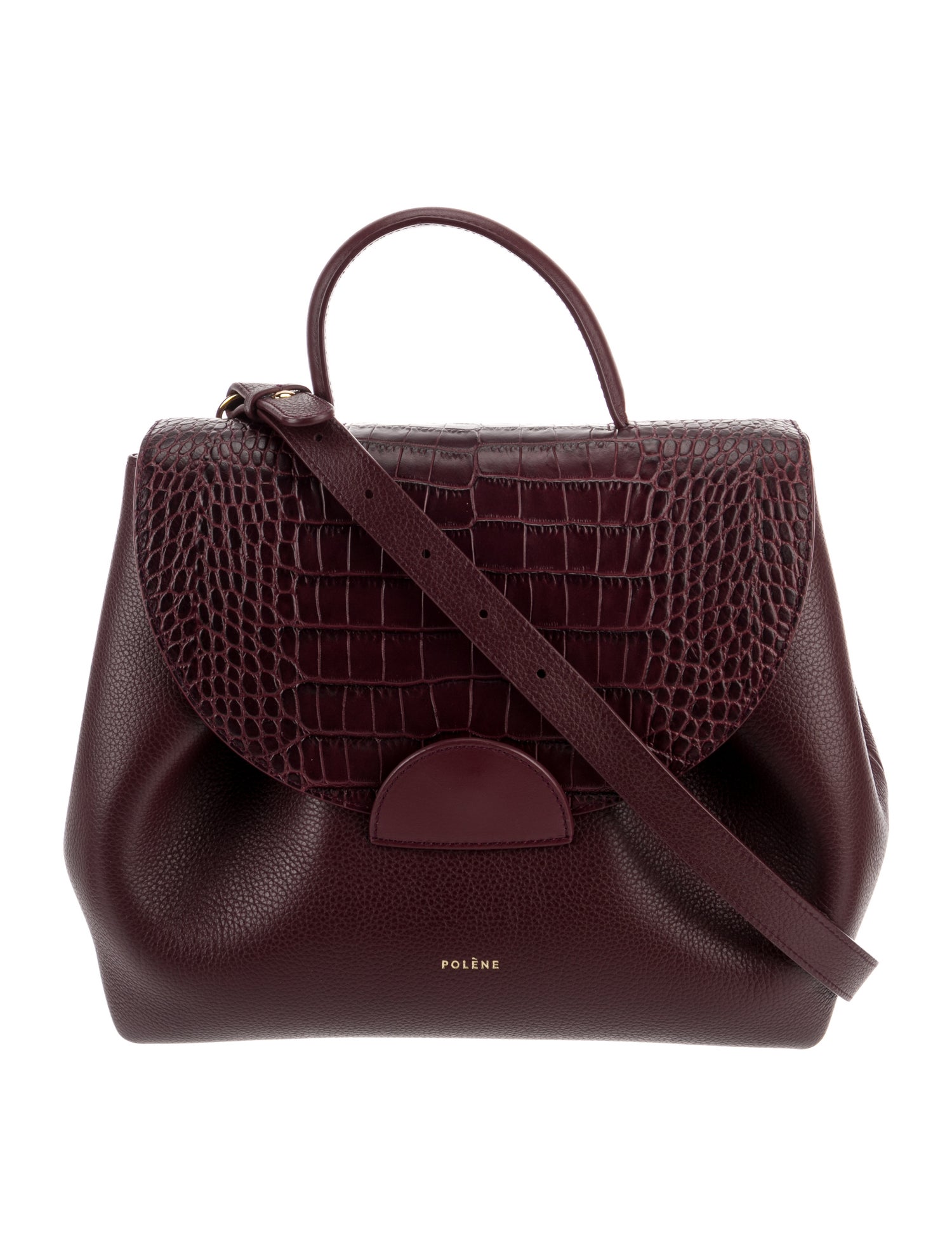 Polène Leather Top Handle Bag