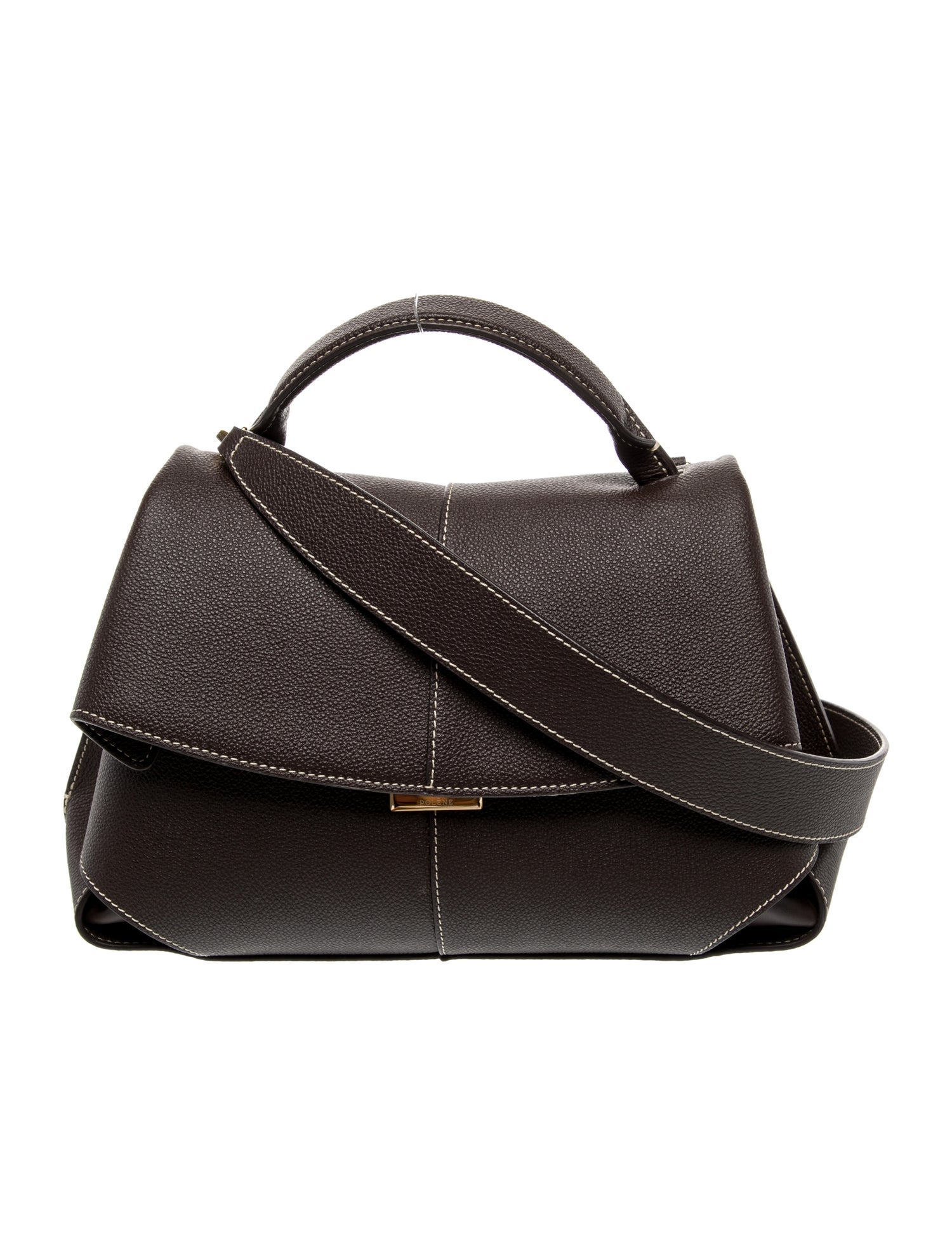 Polène Leather Top Handle Bag