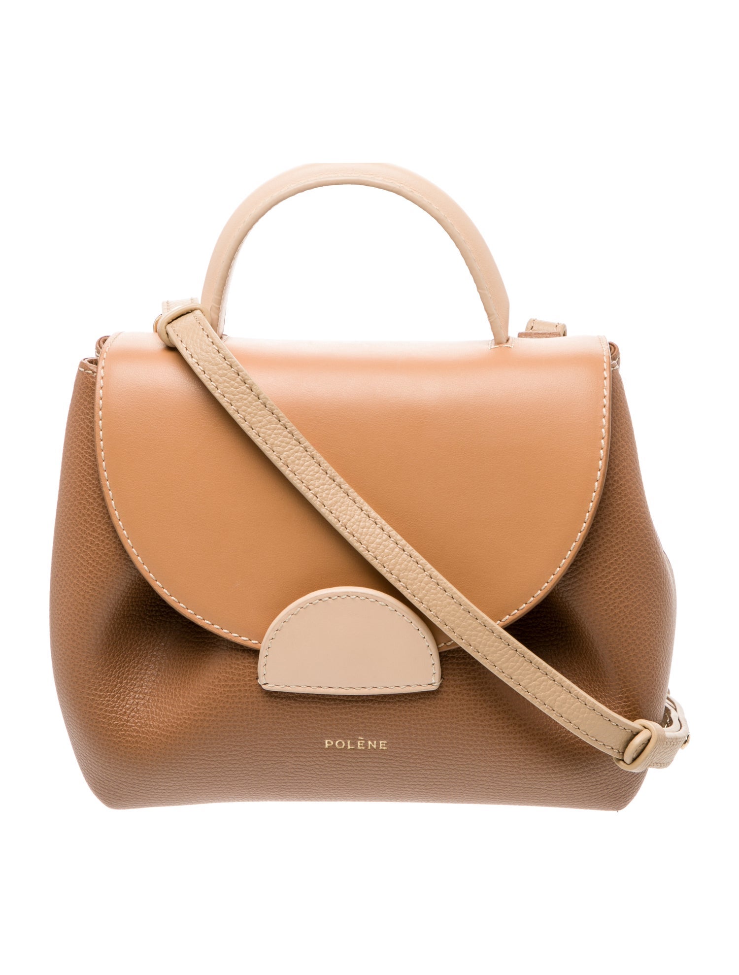 Polène Leather Top Handle Bag