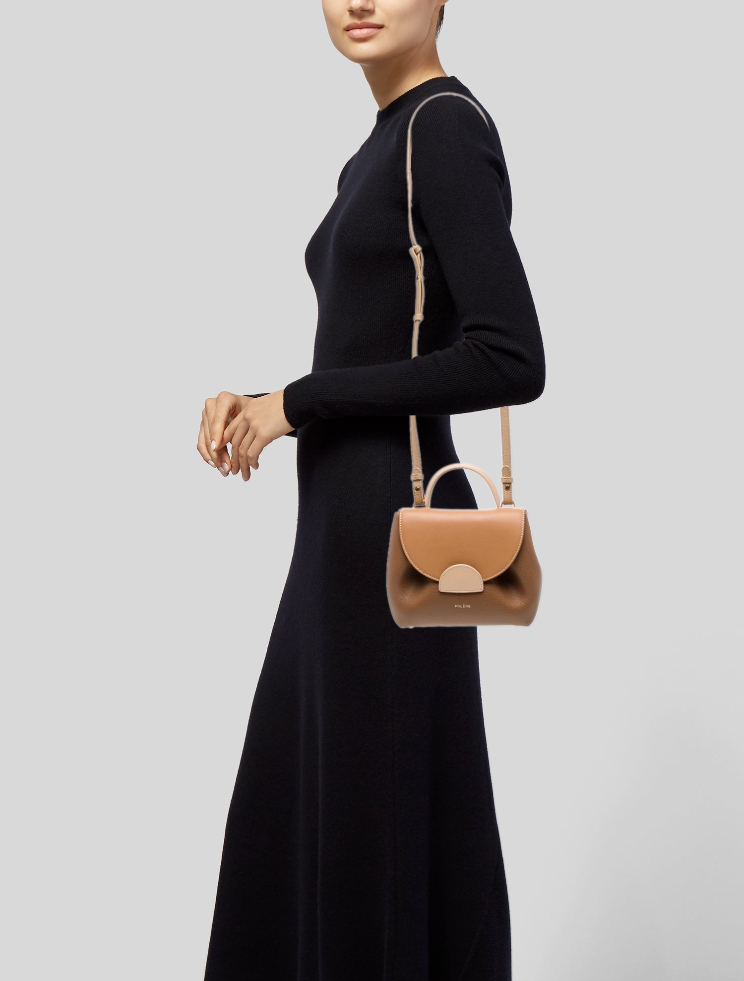 Polène Leather Top Handle Bag