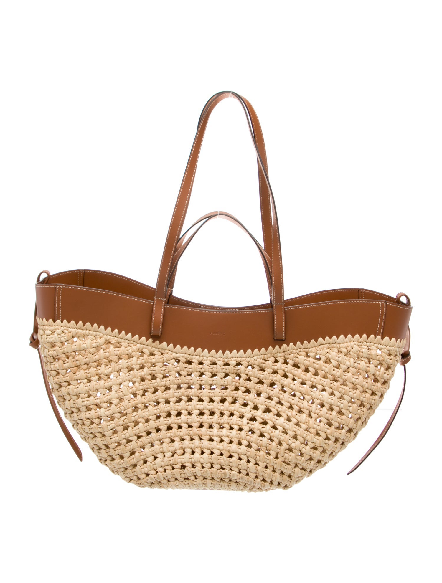 Polène Raffia Shoulder Bag