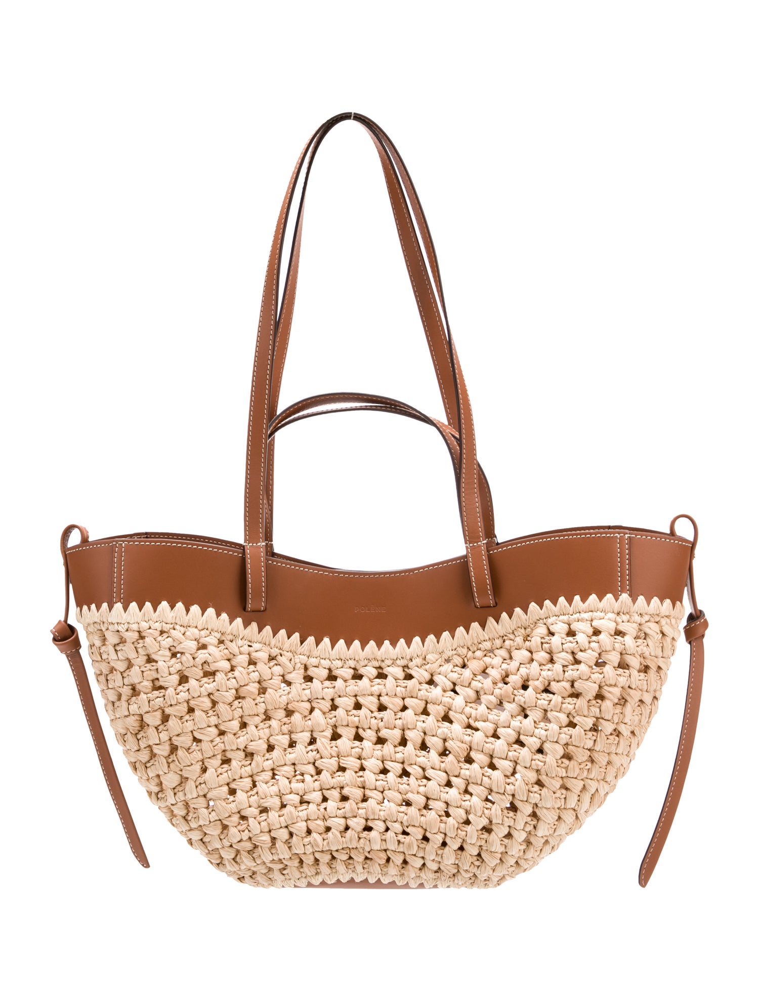 Polène Raffia Shoulder Bag