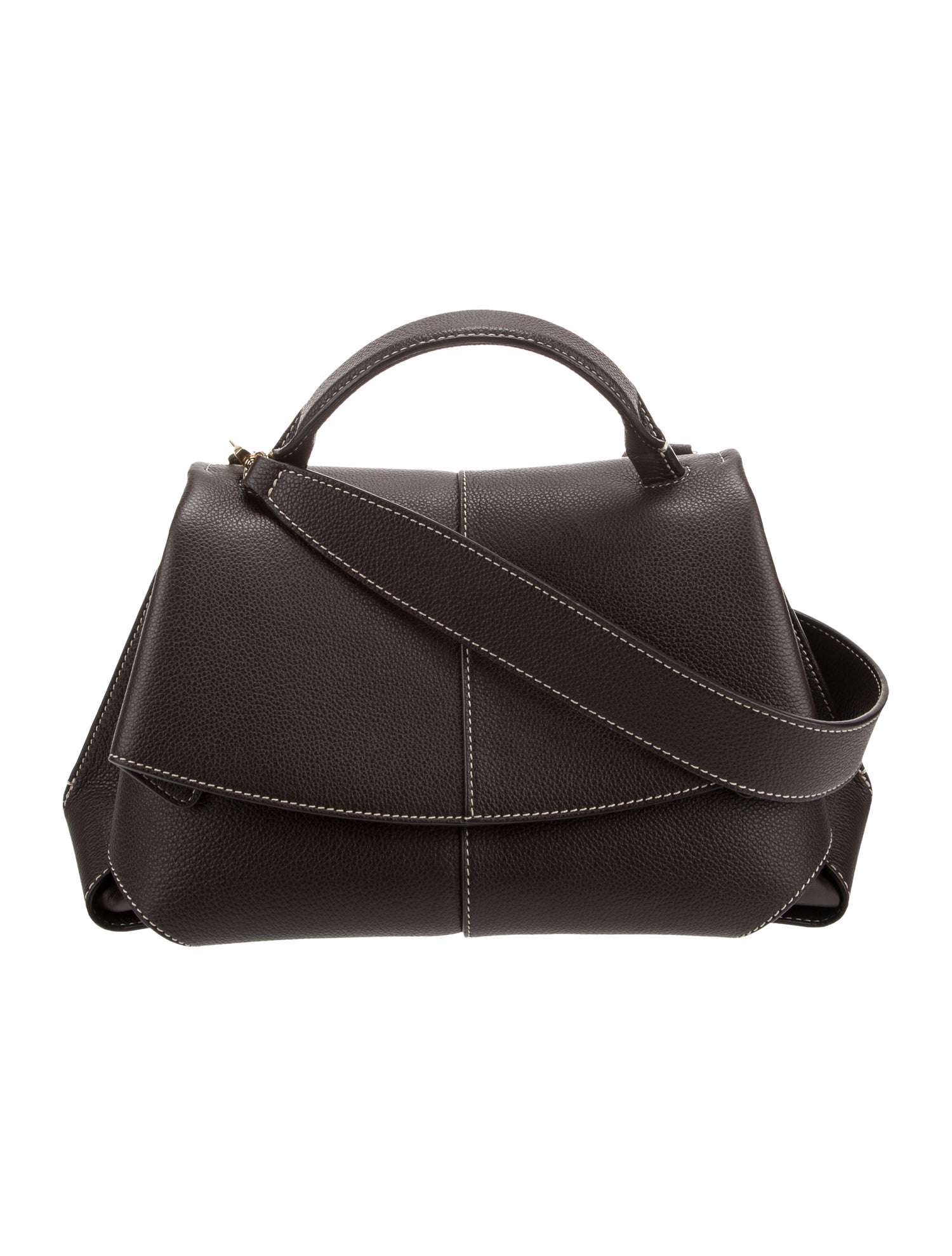 Polène Leather Top Handle Bag