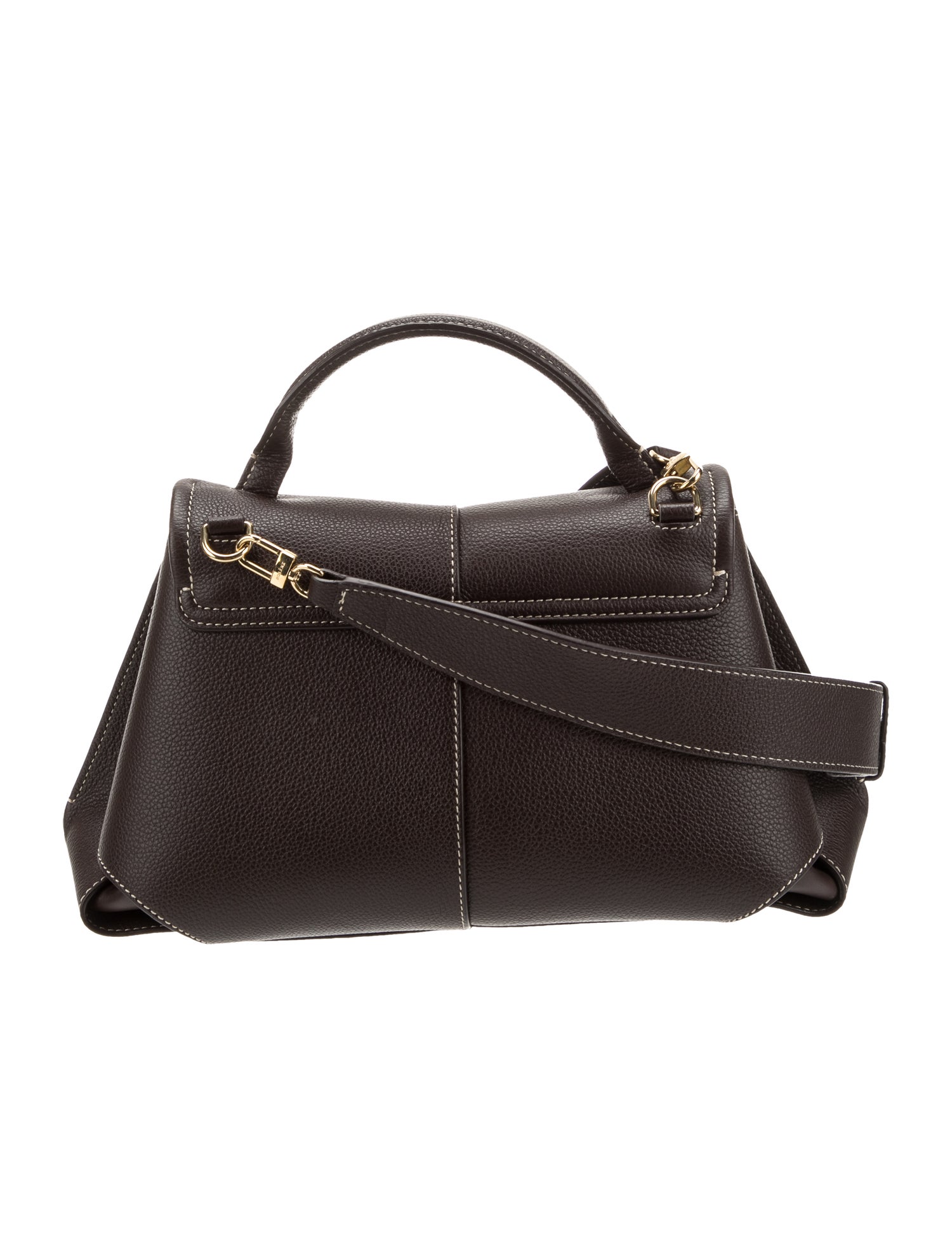 Polène Leather Top Handle Bag