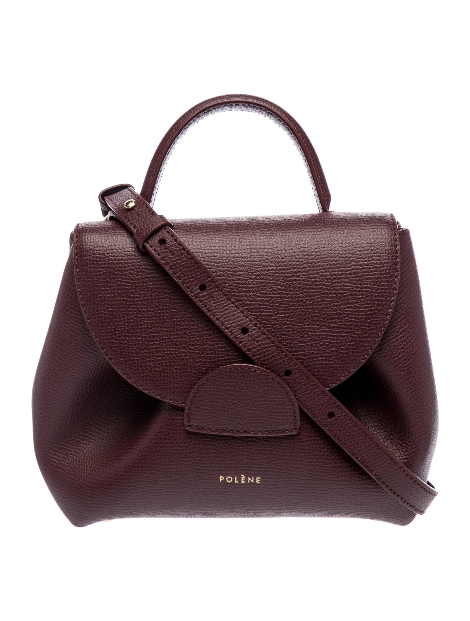 Polène Leather Top Handle Bag