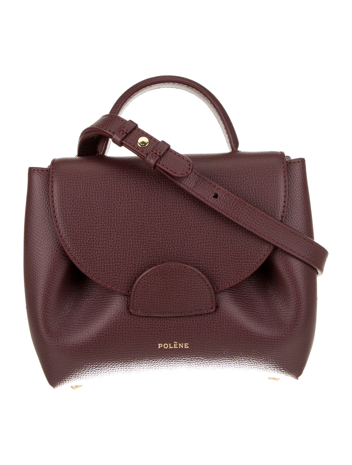 Polène Leather Top Handle Bag