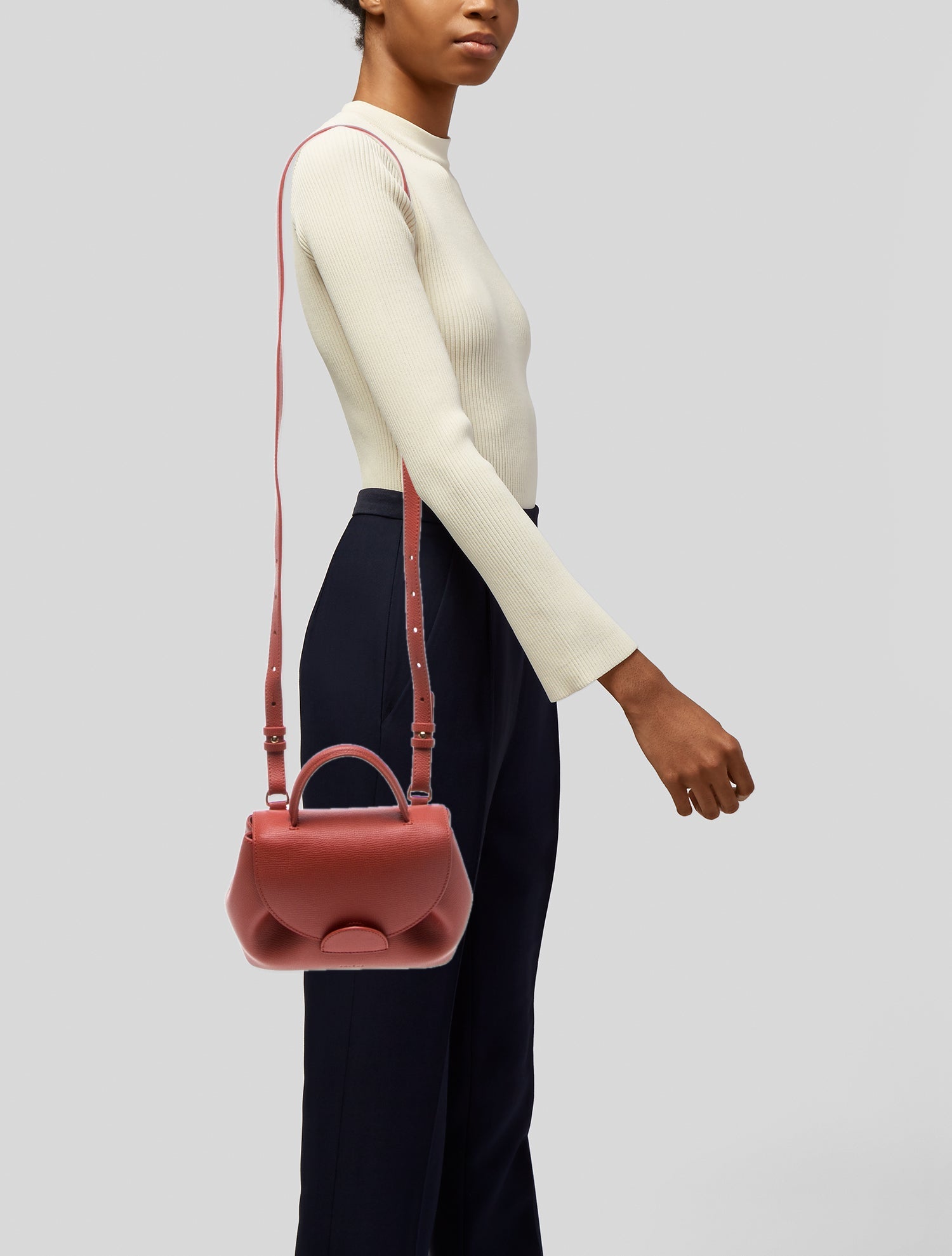 Polène Leather Crossbody Bag Nano