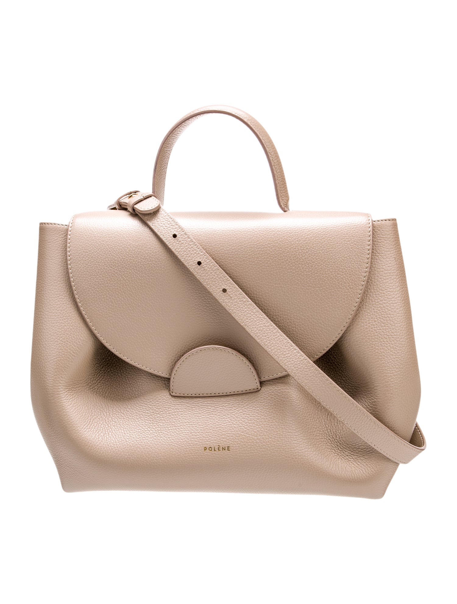 Polène Leather Top Handle Bag