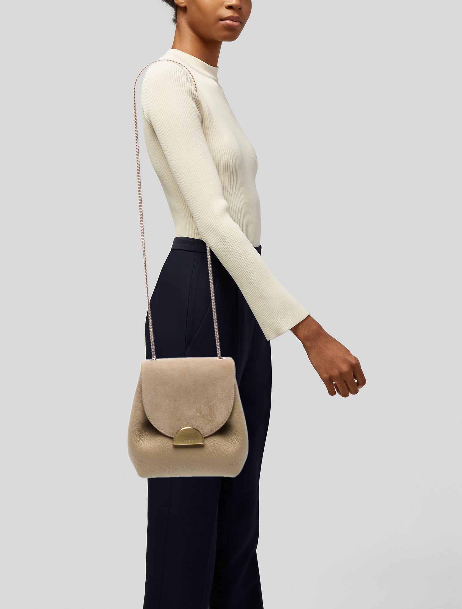 Polène Leather Crossbody Bag