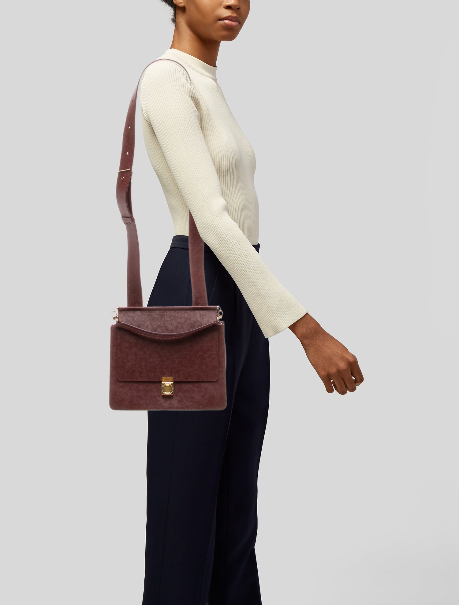 Polène Leather Crossbody Bag