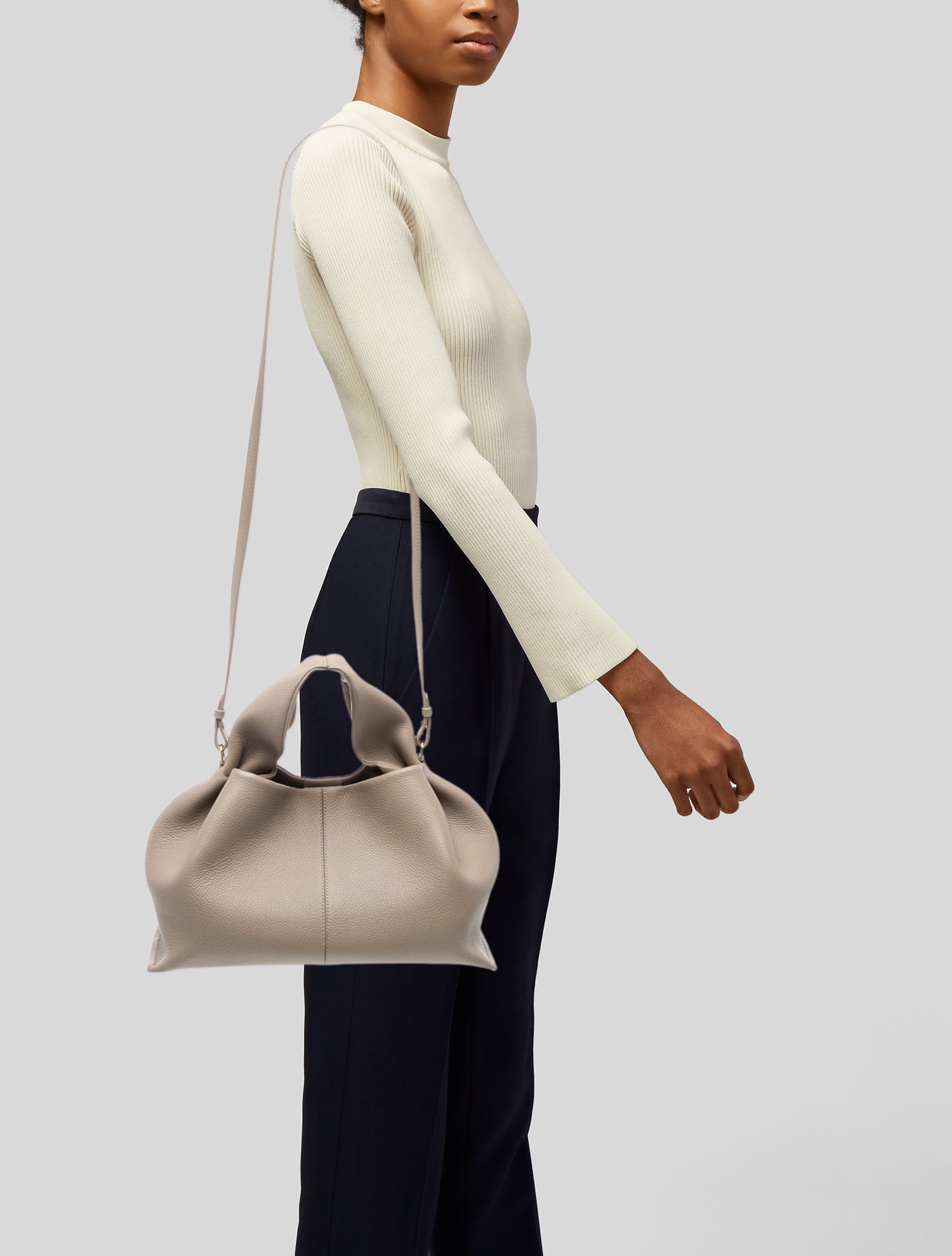 Polène Leather Top Handle Bag