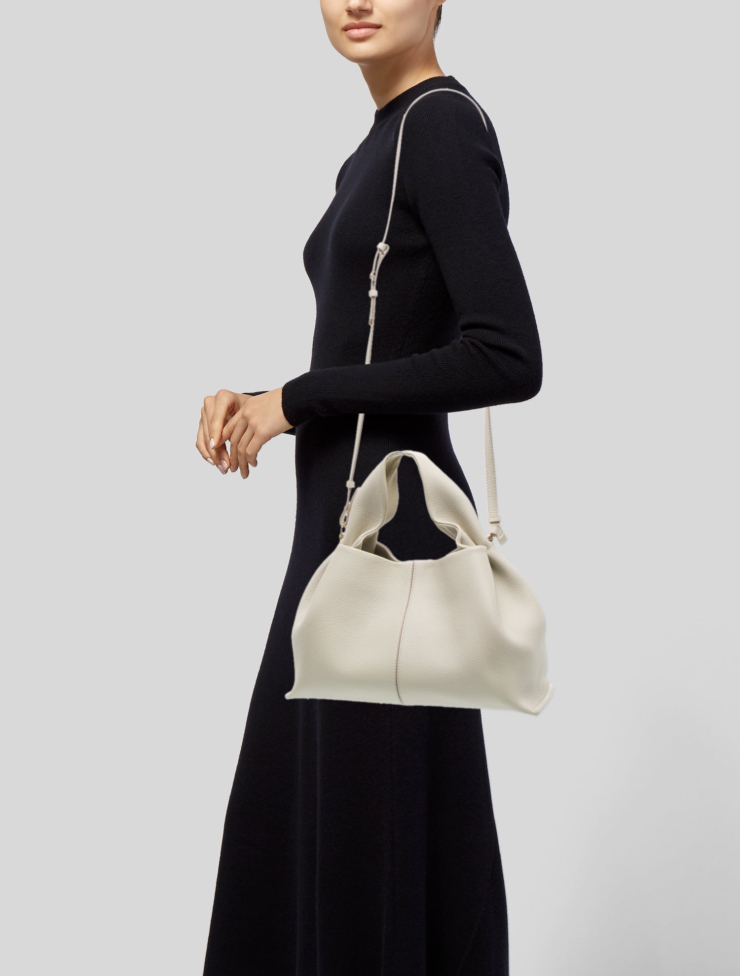 Polène Leather Top Handle Bag