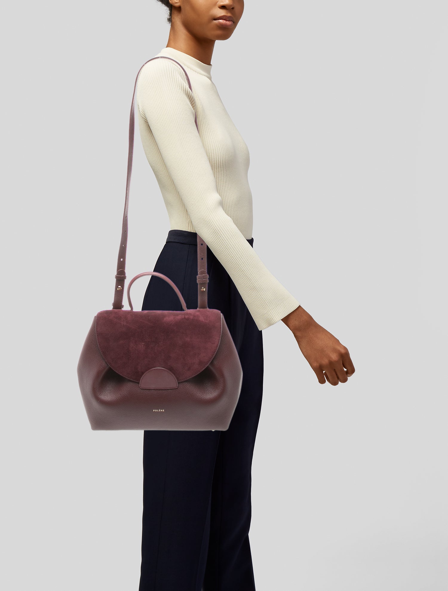 Polène Leather Shoulder Bag