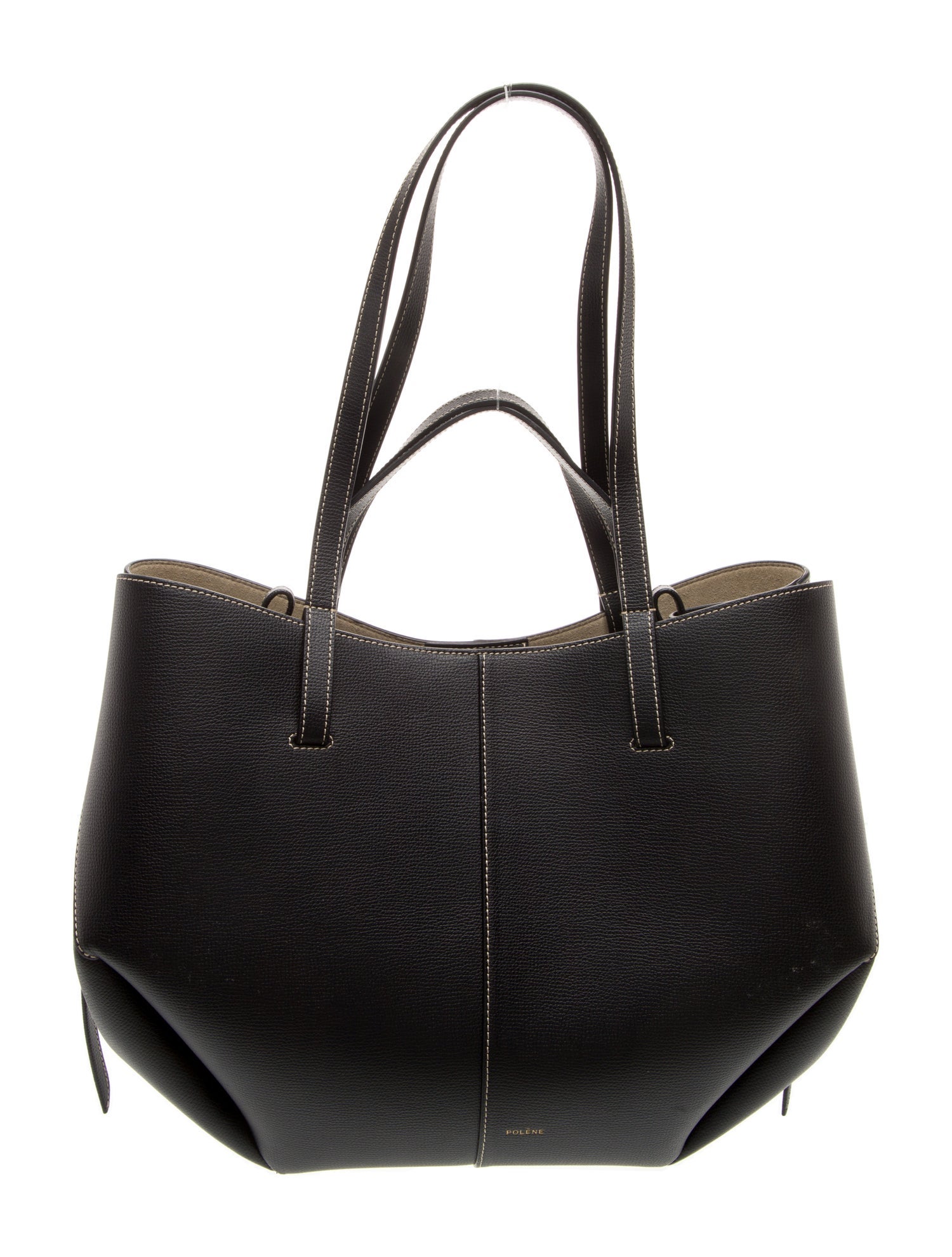 Polène Leather Top Handle Bag