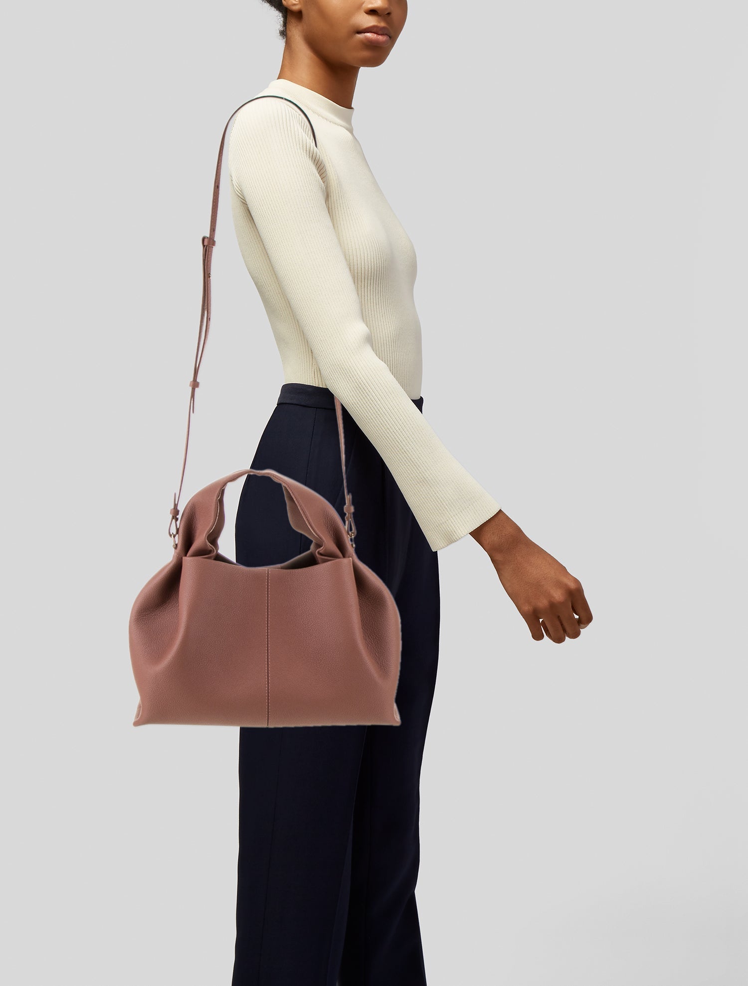 Polène Leather Top Handle Bag