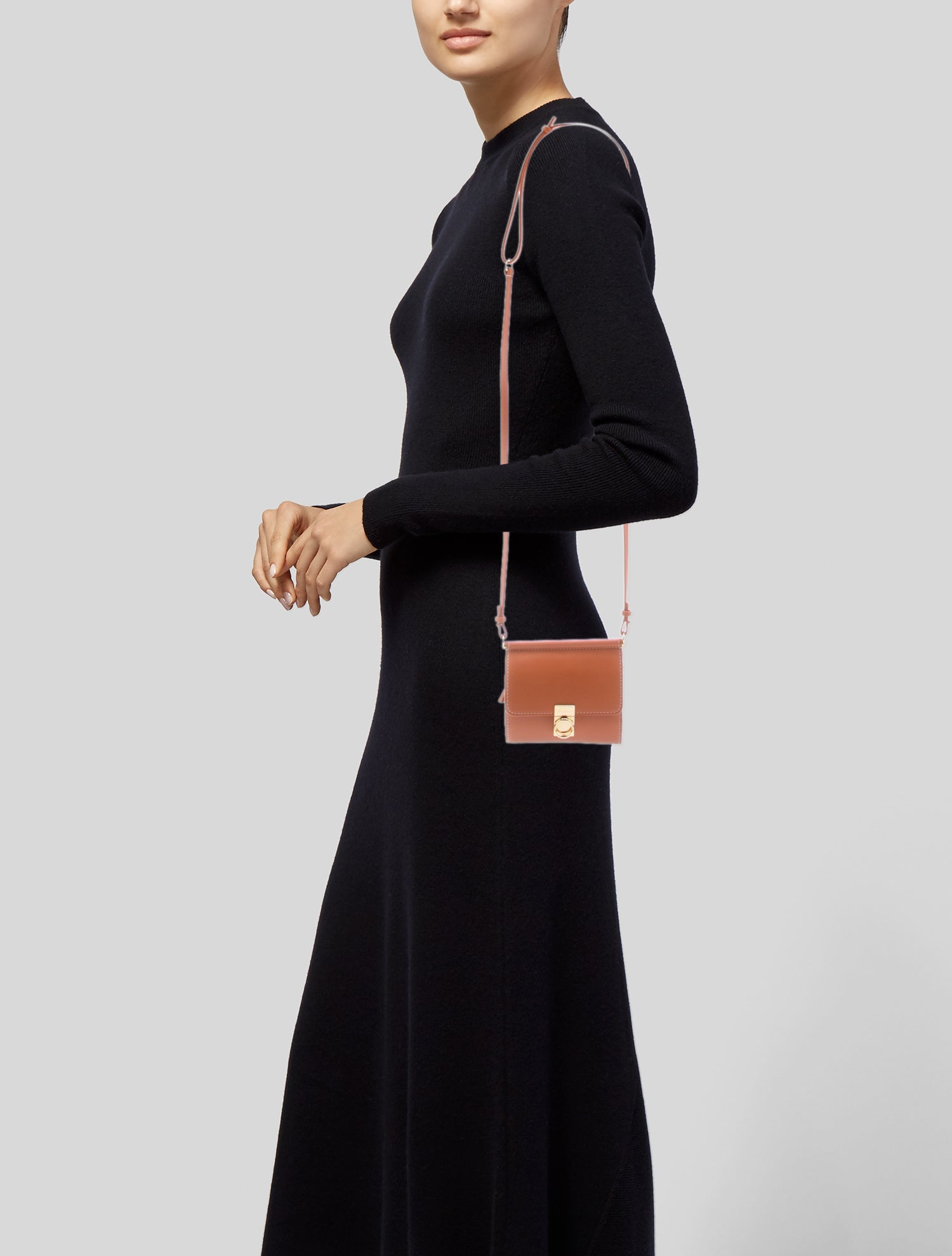 Polène Leather Messenger Bag