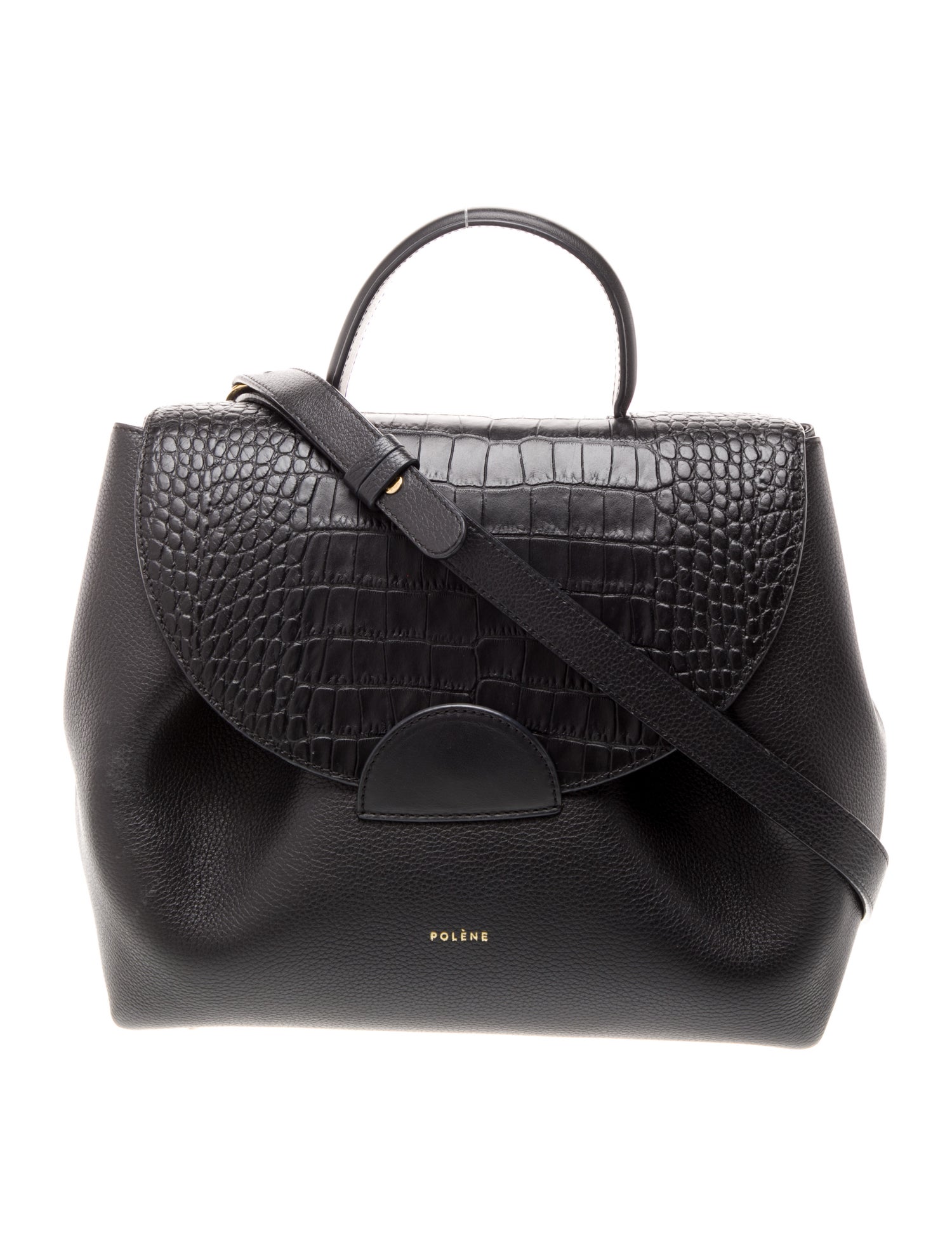 Polène Leather Top Handle Bag