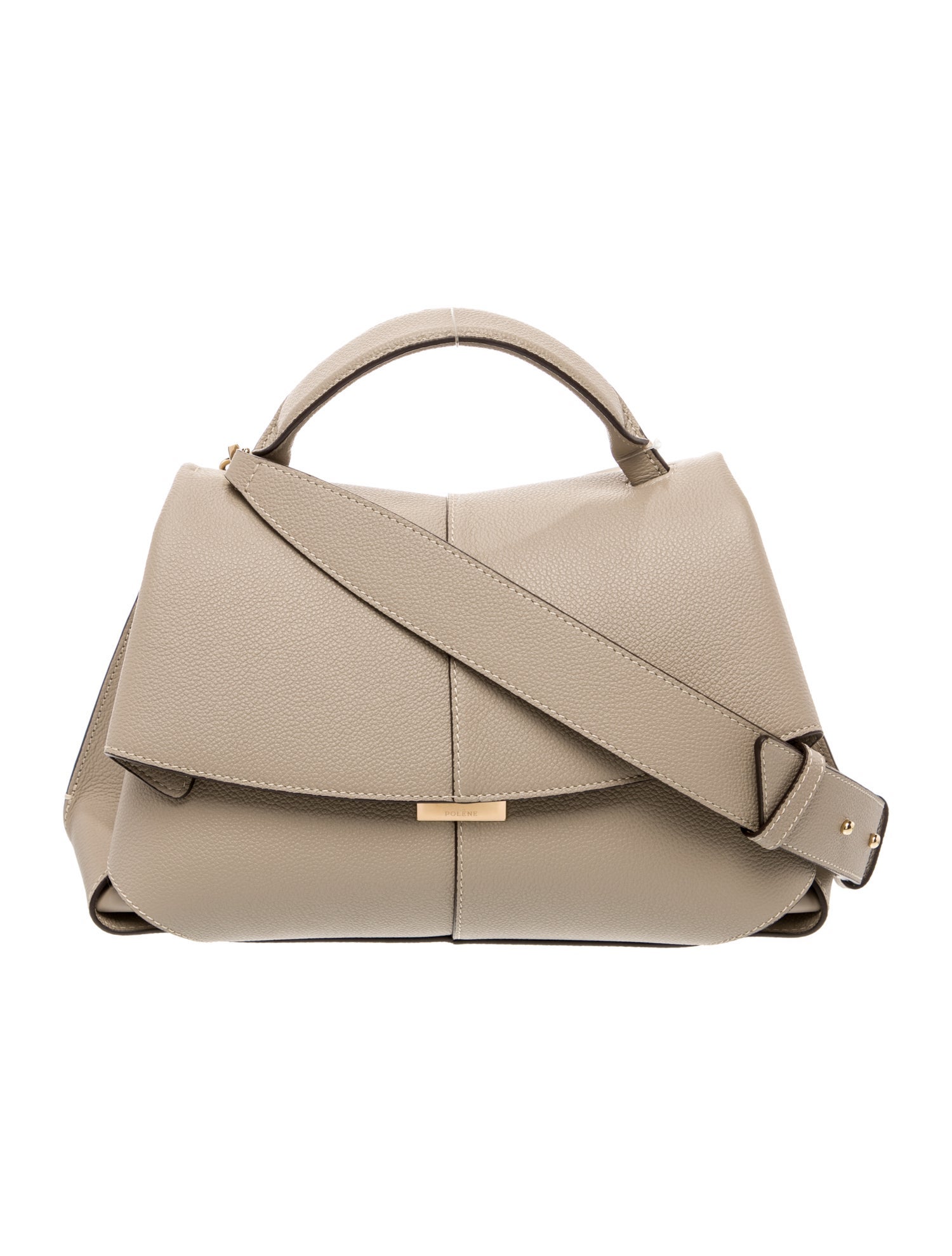 Polène Leather Top Handle Bag