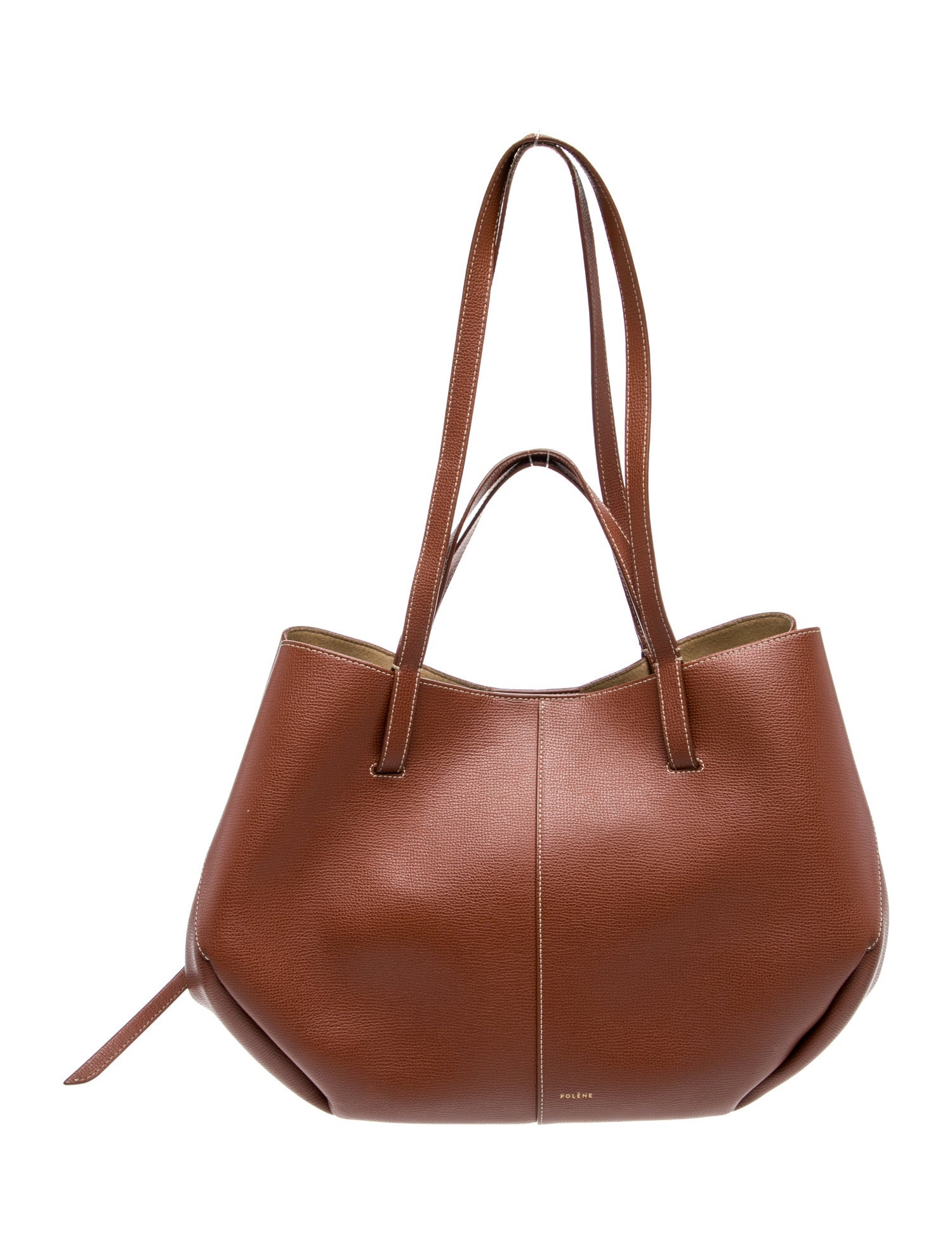 Polène Leather Top Handle Bag