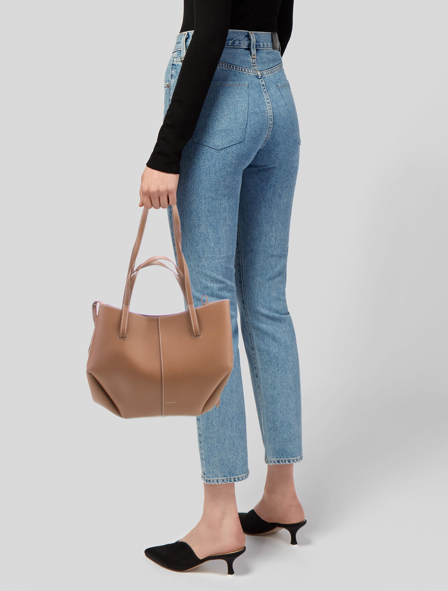 Polène Leather Top Handle Bag