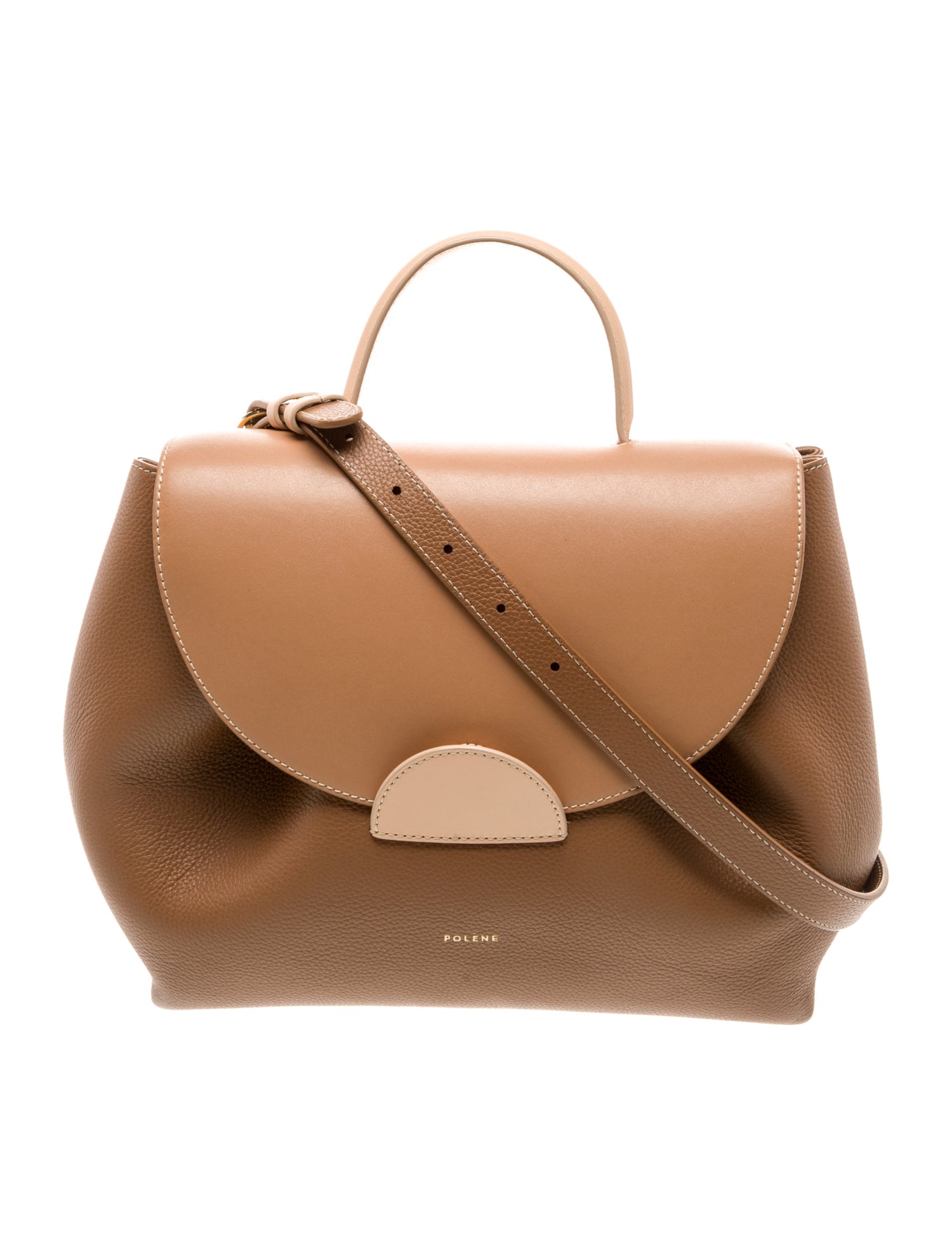 Polène Leather Top Handle Bag