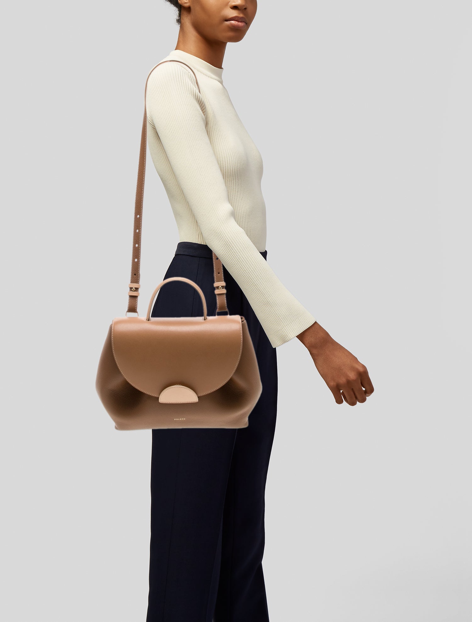 Polène Leather Top Handle Bag