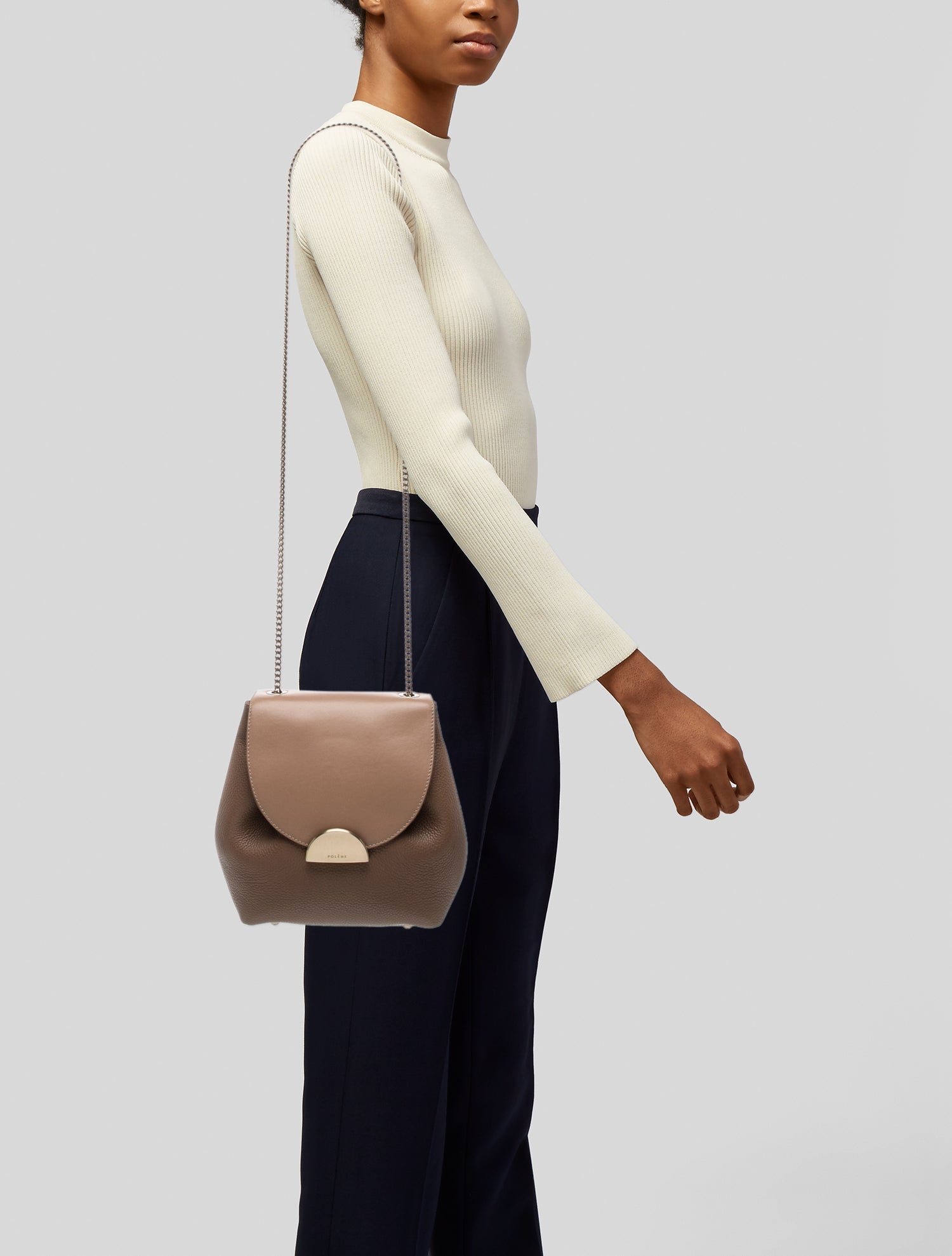 Polène Leather Shoulder Bag
