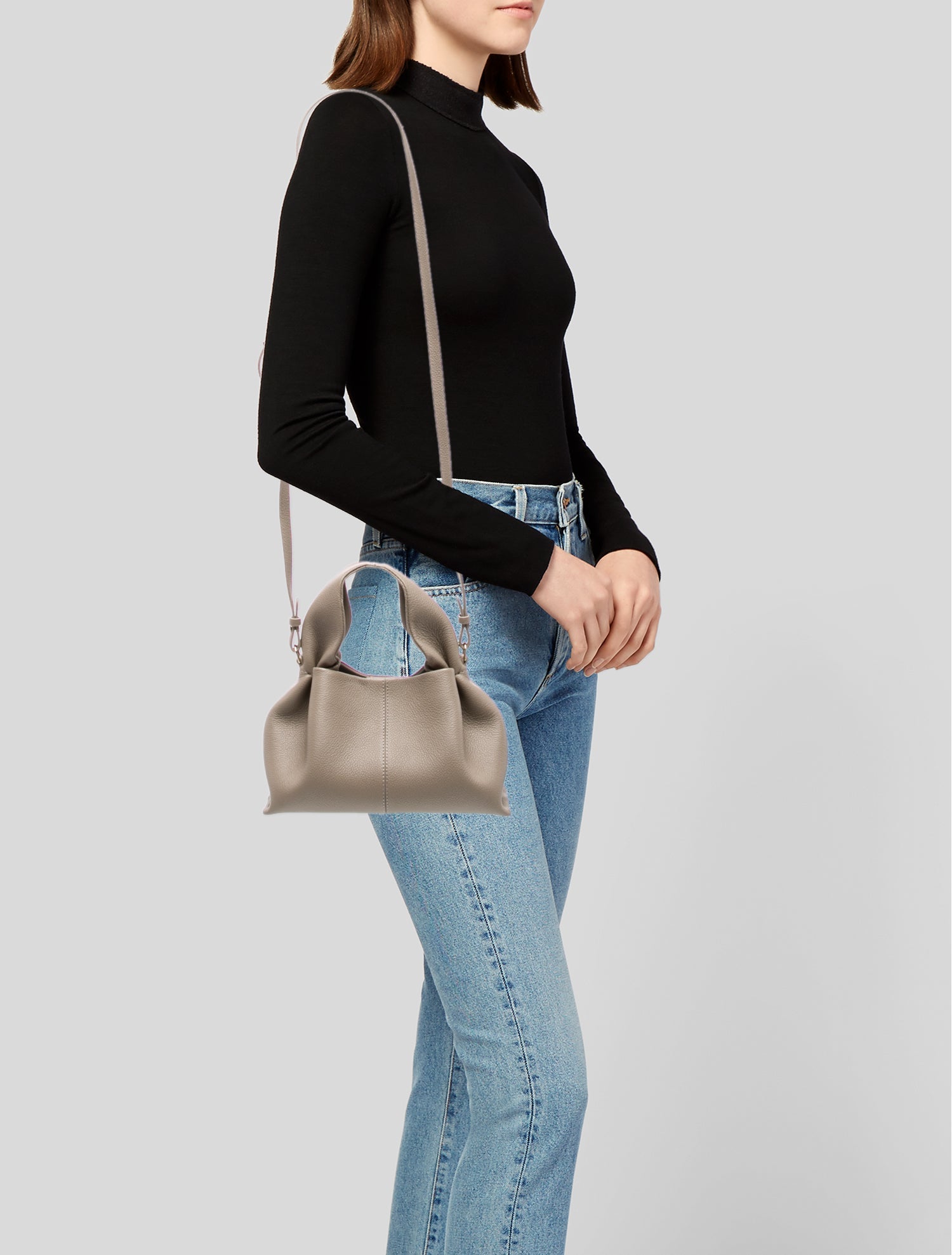 Polène Leather Top Handle Bag