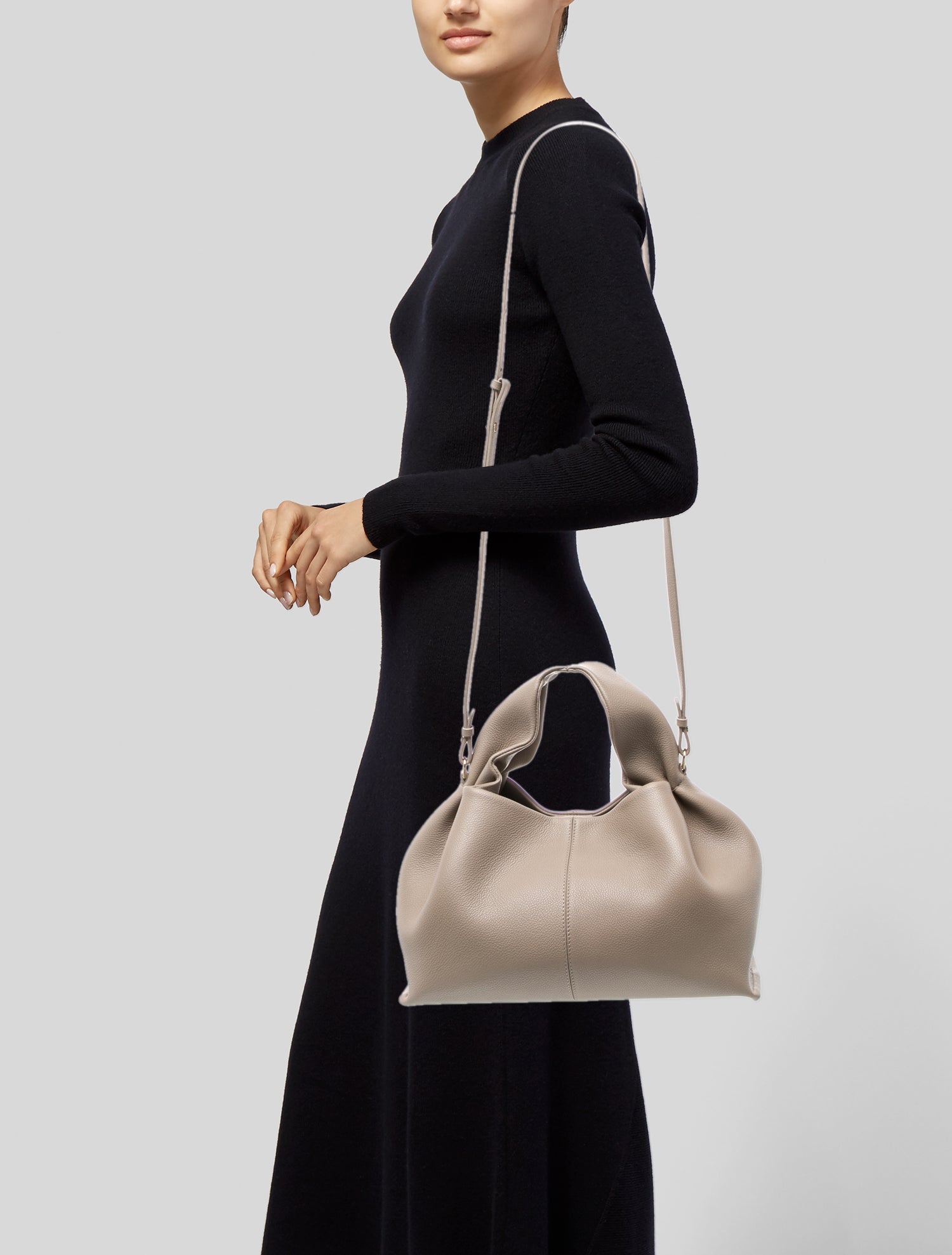 Polène Leather Top Handle Bag