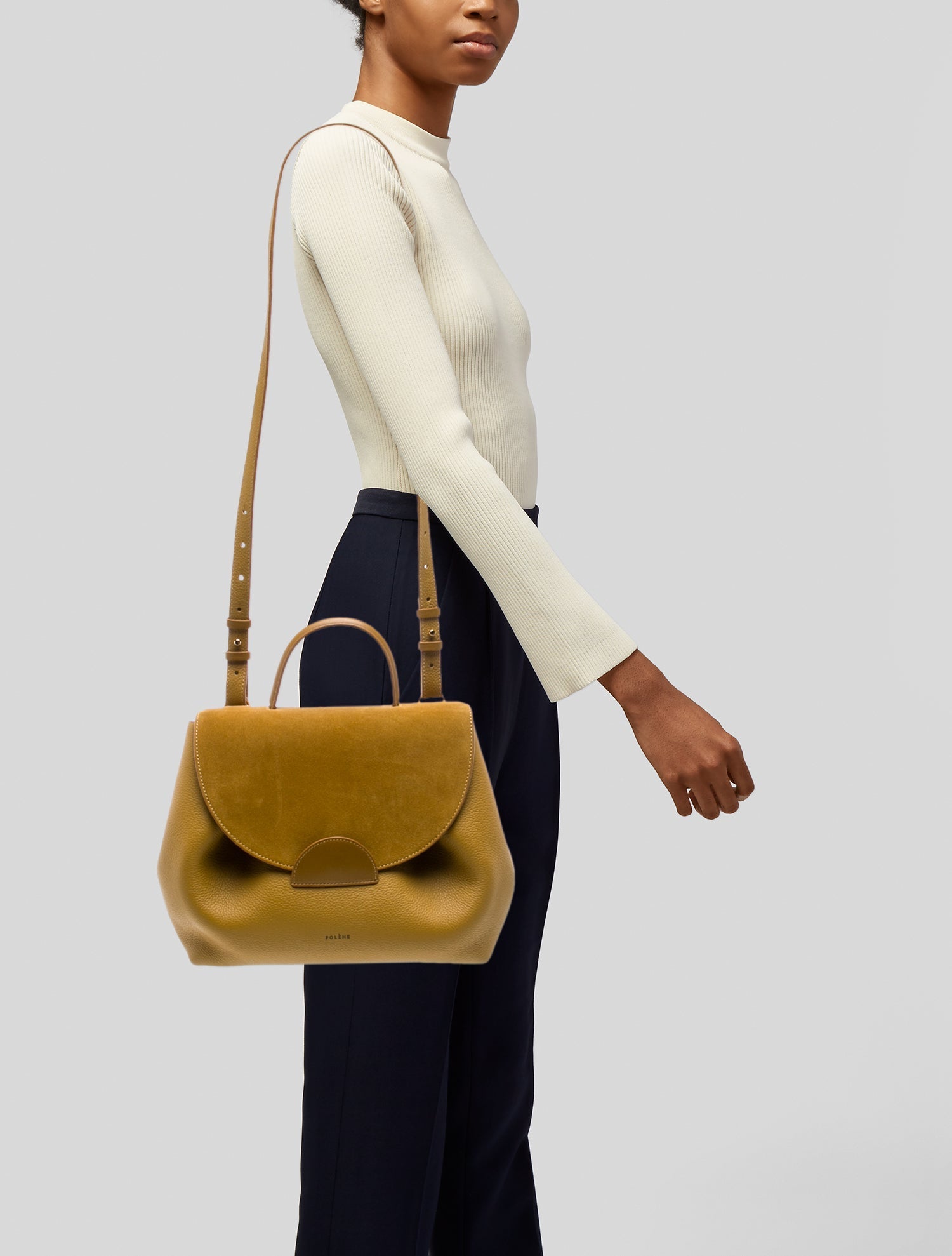 Polène Leather Crossbody Bag