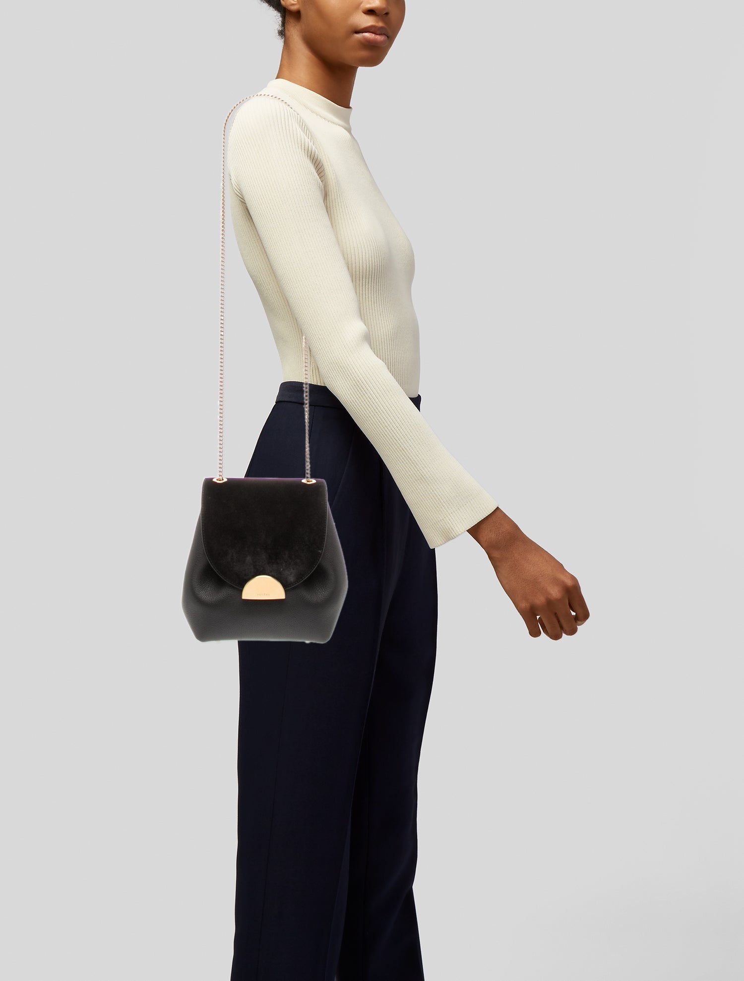 Polène Leather Crossbody Bag