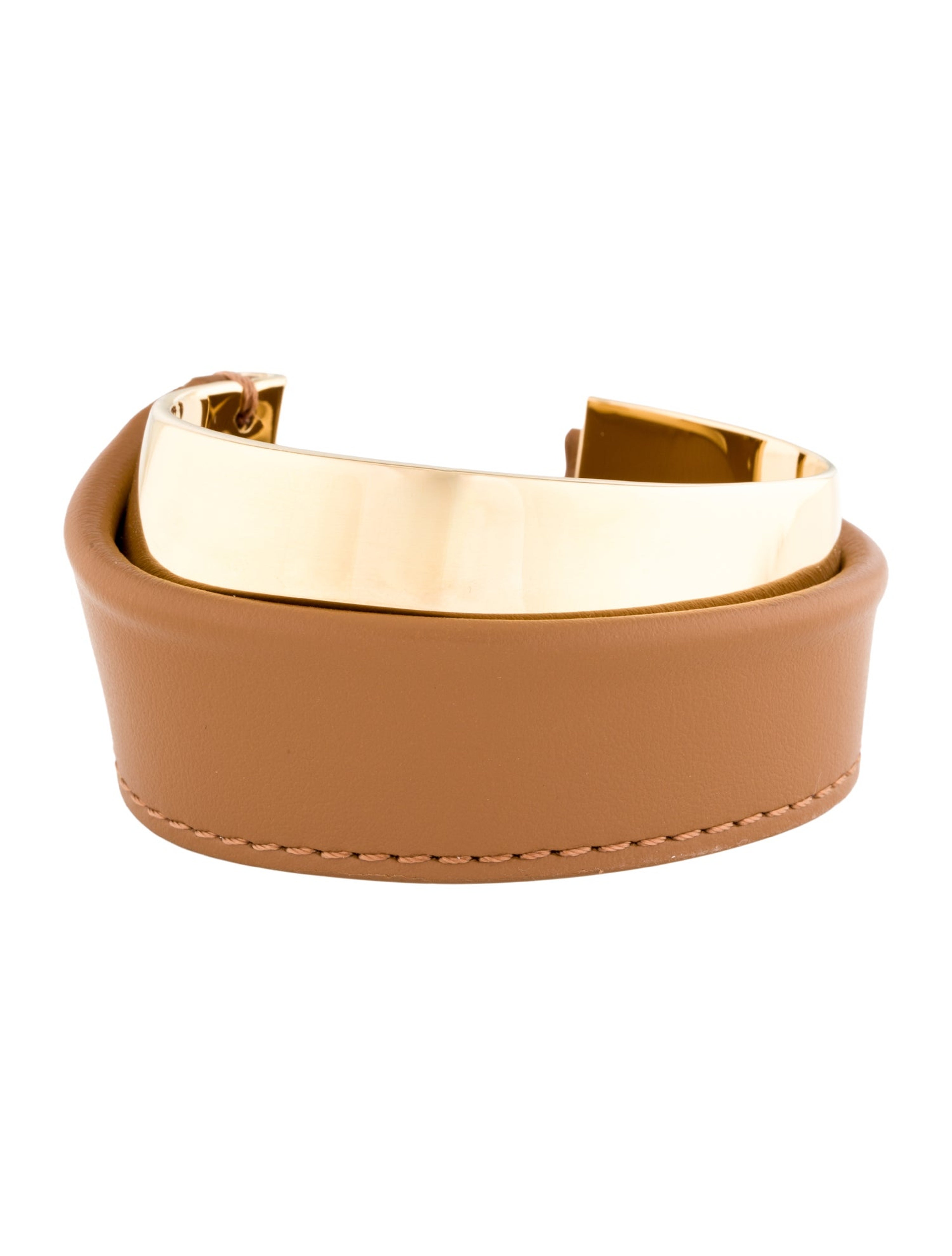 Leather Ormé Cuff Bracelet