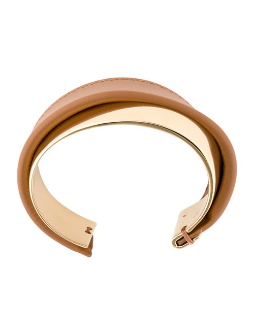 Polène Leather Ormé Cuff Bracelet