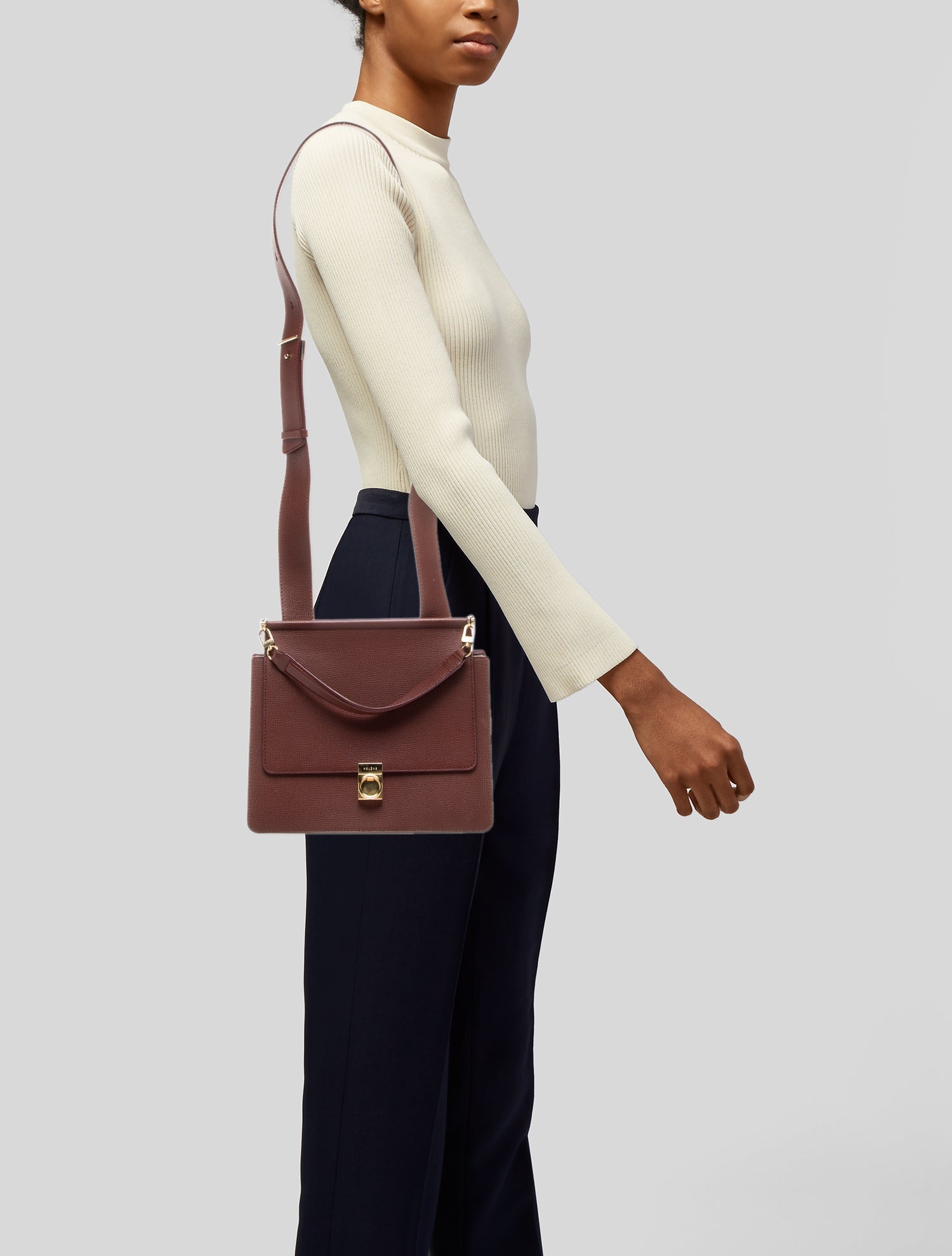 Polène Leather Shoulder Bag